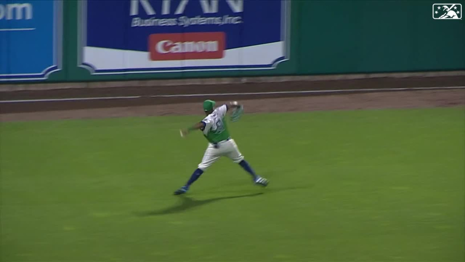 Yanquiel Fernandez' rocket throw | 08/17/2023 | Yard Goats