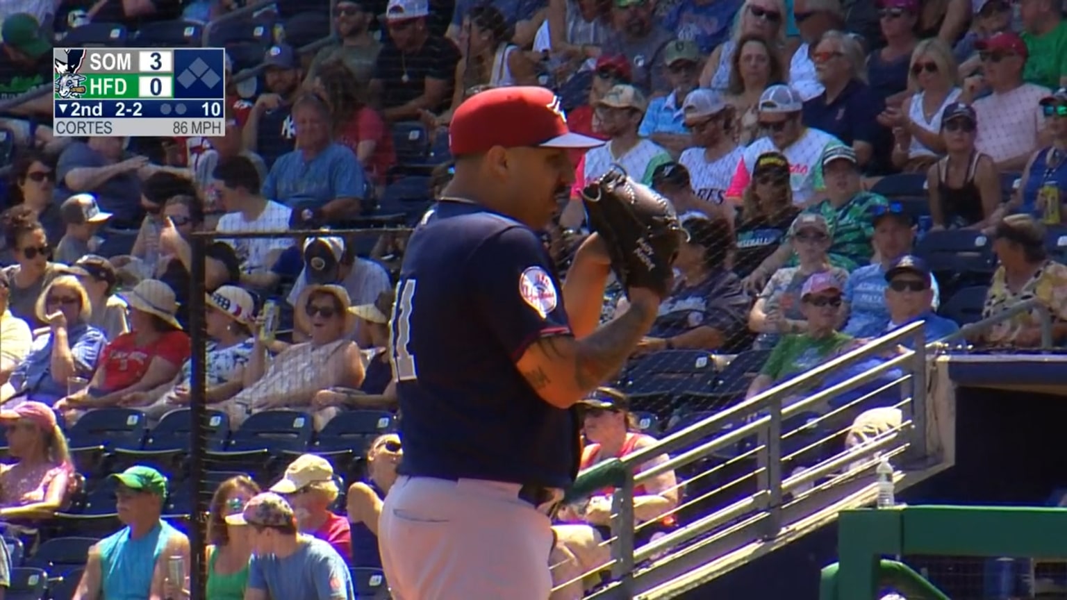 Nestor Cortes speaks to reporters after rehab outing with Somerset