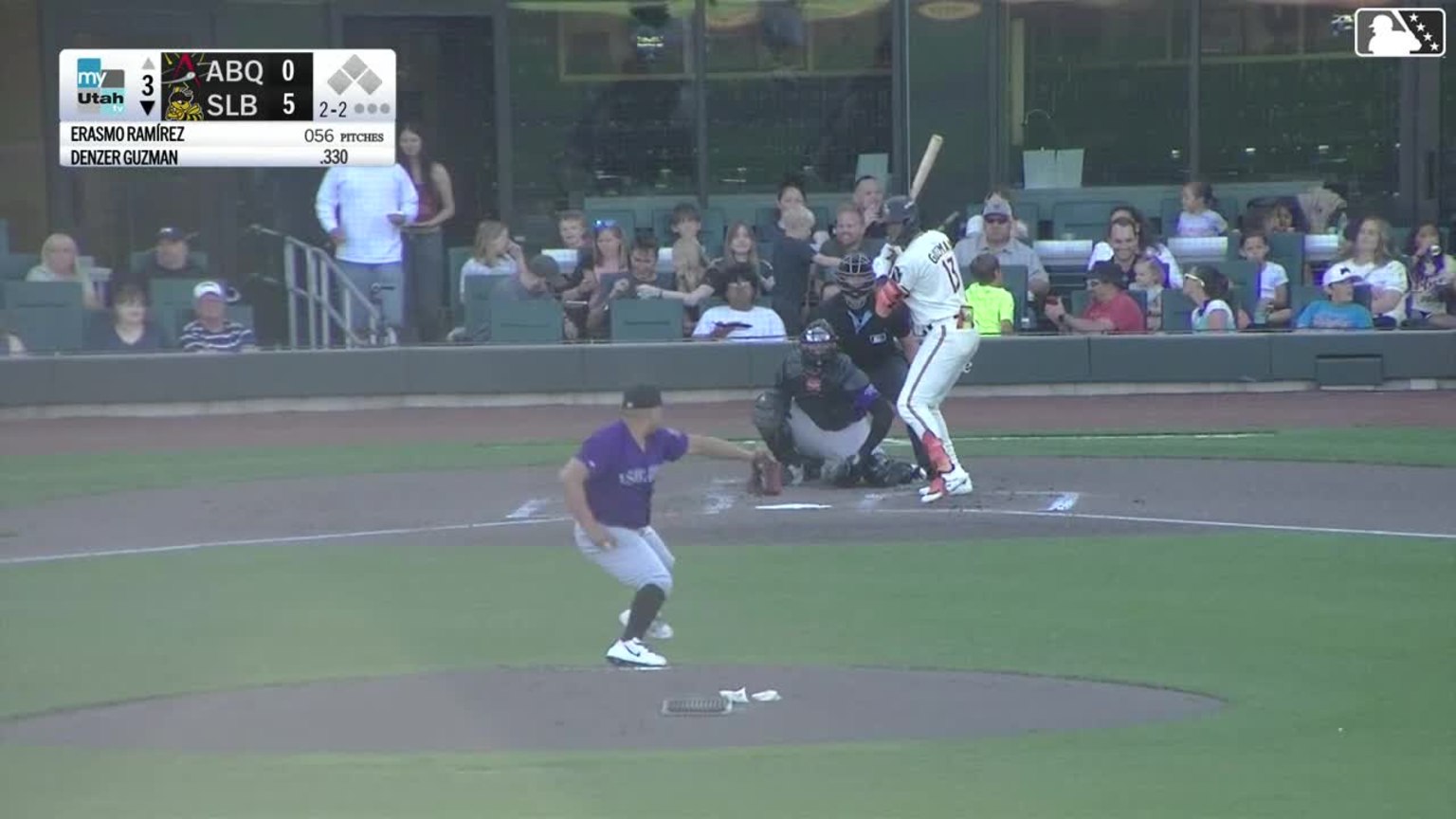 Denzer Guzman homers (12) on a line drive to left center field. | 06/05 ...