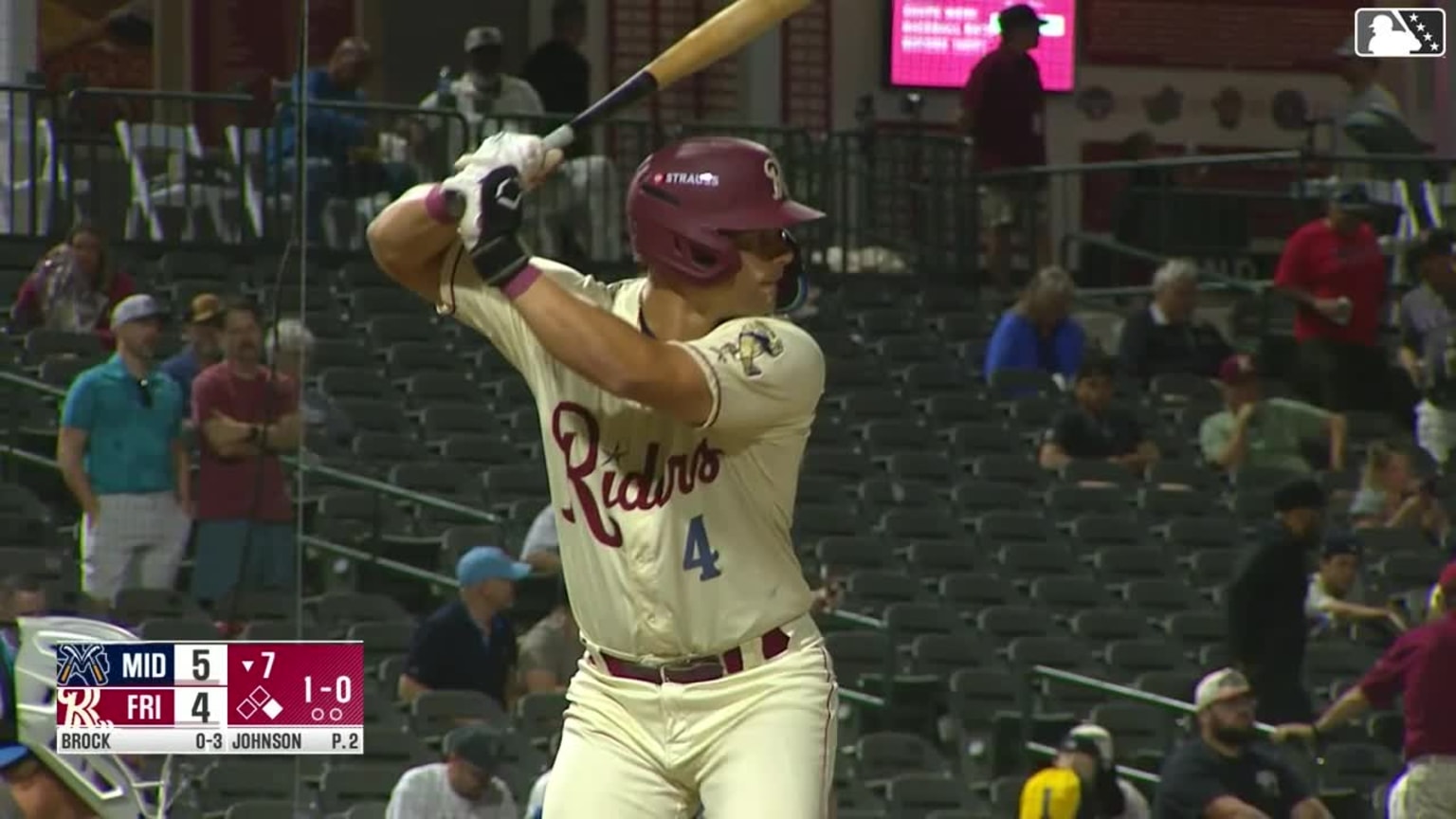 Julian Brock homers (1) on a fly ball to left field. Frainyer Chavez ...
