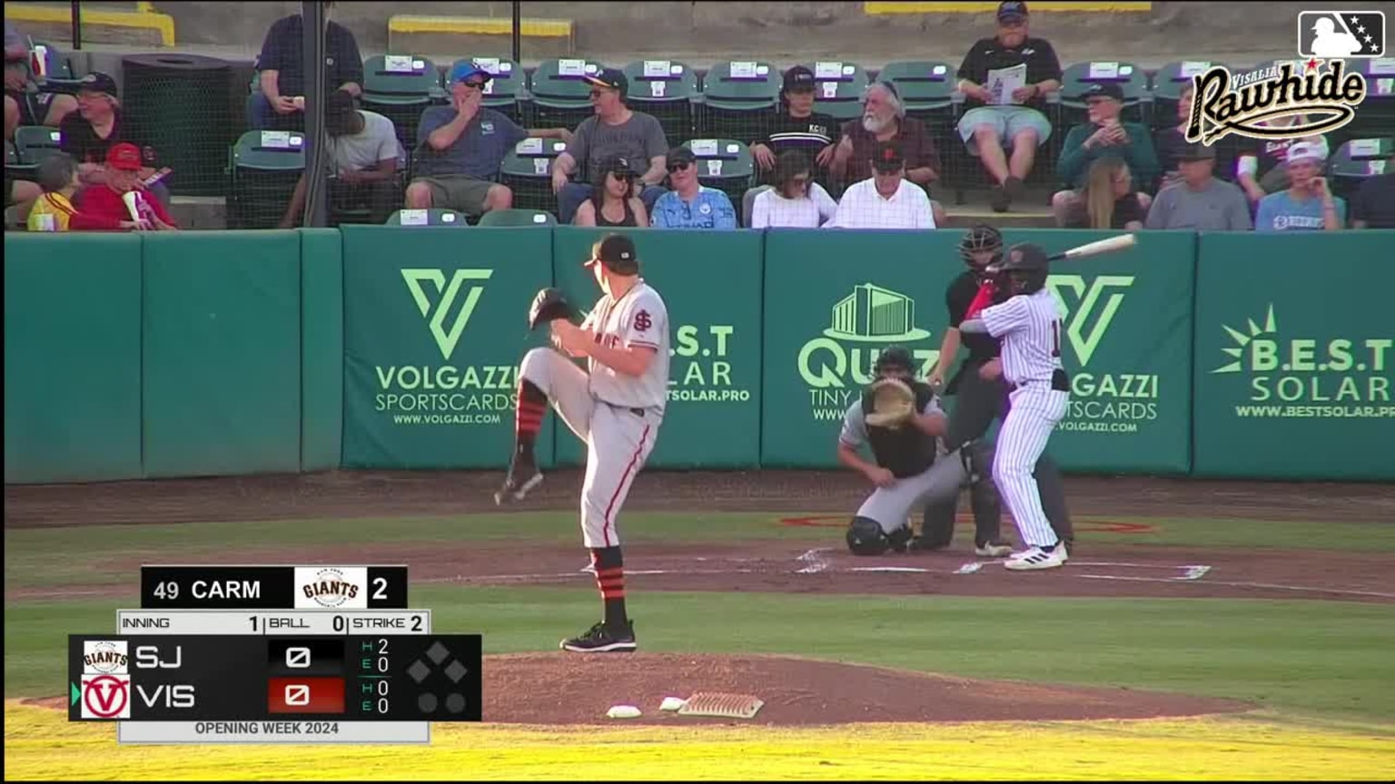 Dylan Carmouche's first strikeout | 04/11/2024 | Giants