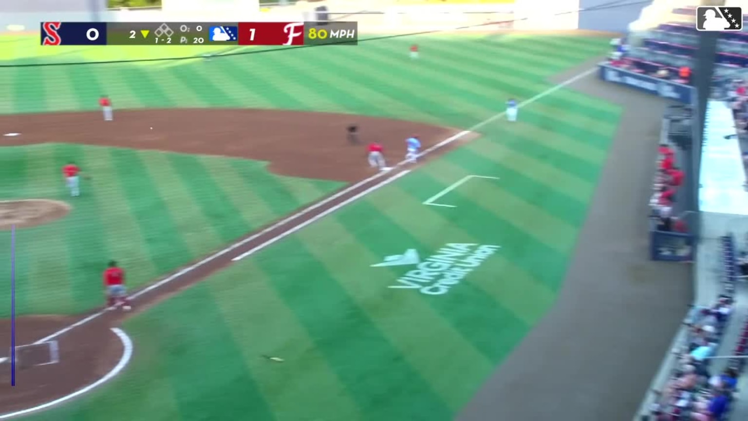 Caleb Lomavita records his first pro hit | 08/14/2024 | Nationals