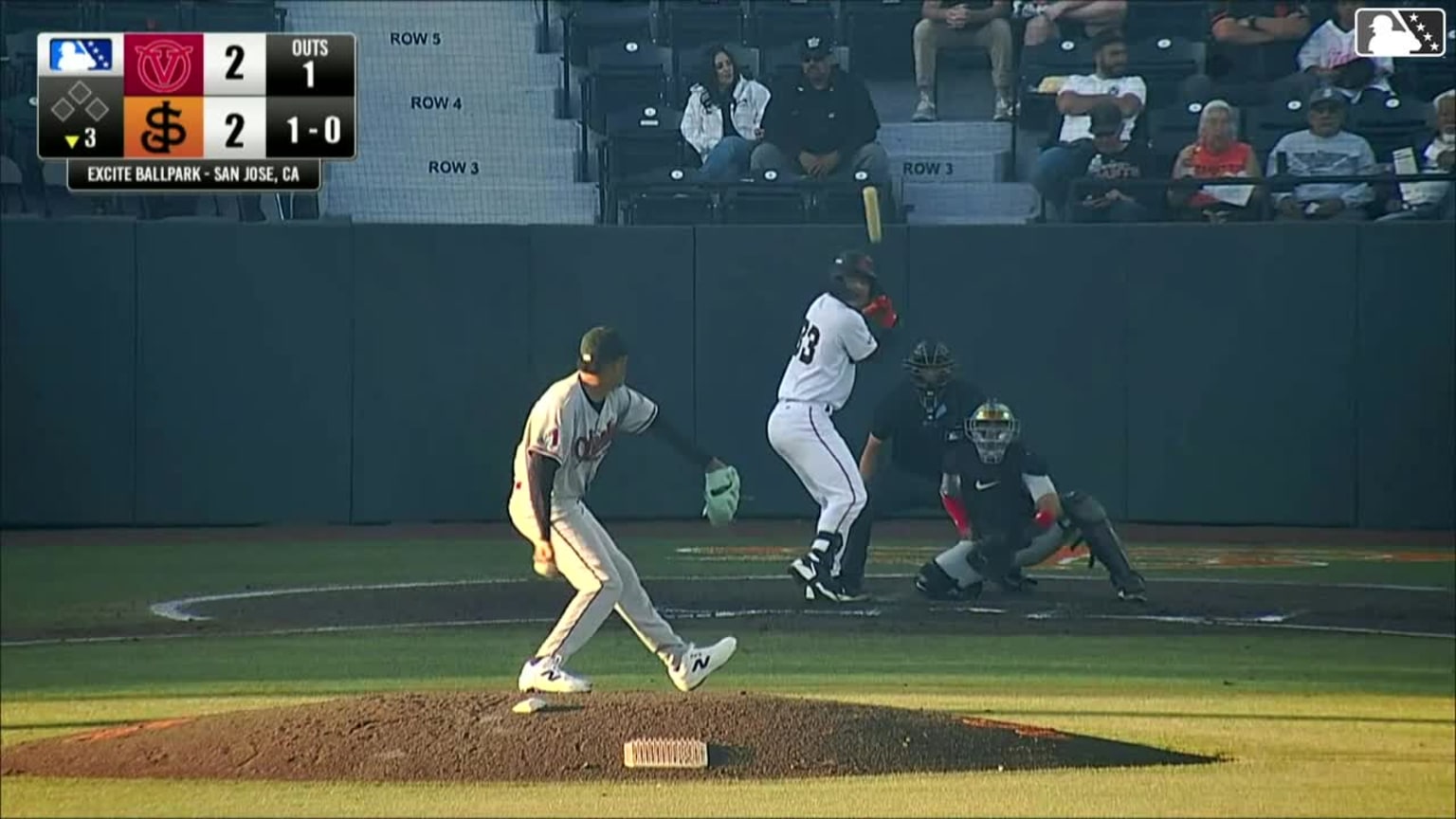 Jesus Escobar In play, run(s) to Junior Barajas | 04/09/2026 | Giants