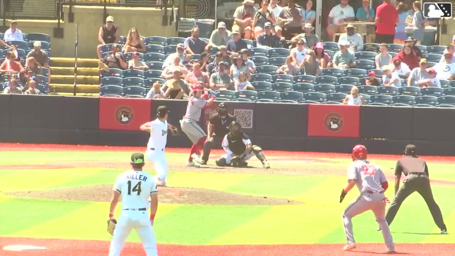 John Spikerman walks. Nick Biddison scores. Joel Dragoo to 3rd. Carter ...