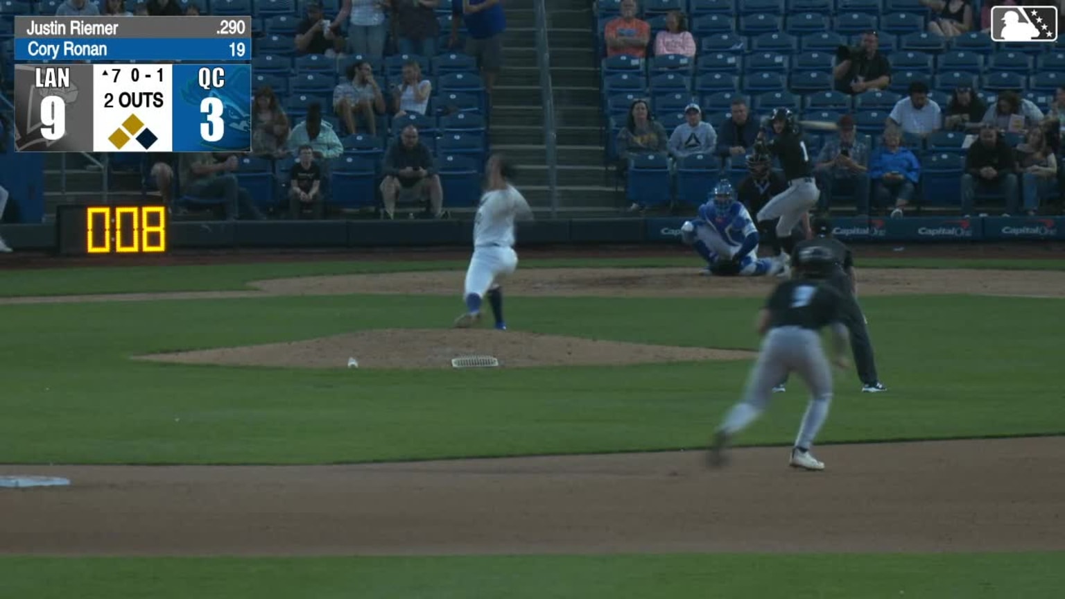 Cory Ronan In play, run(s) to Justin Riemer | 04/22/2026 | Lugnuts
