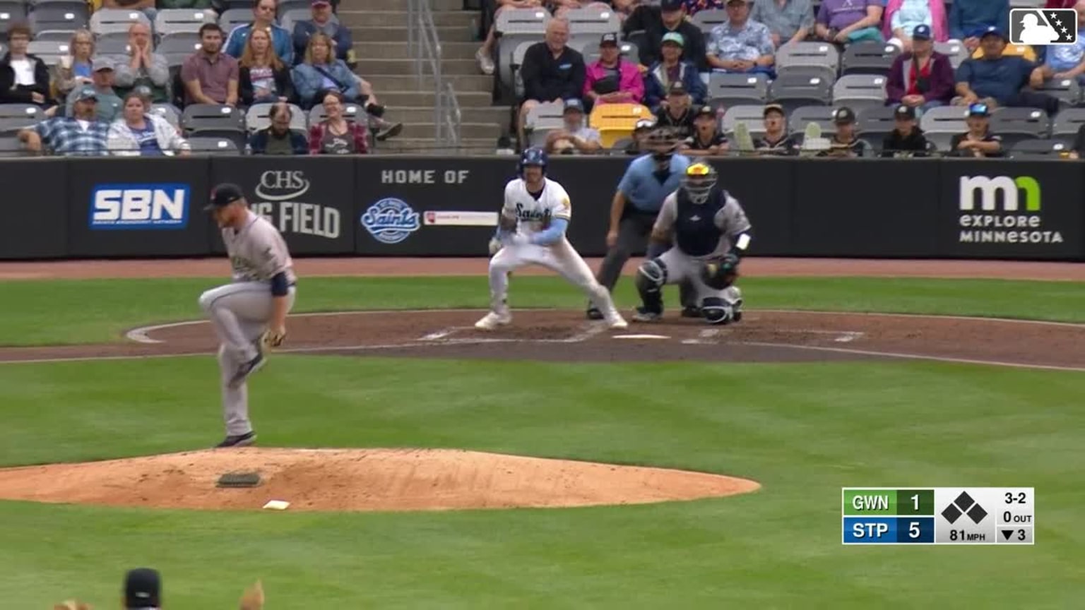 Bryce Elder's backhanded stop 07/03/2024 Stripers