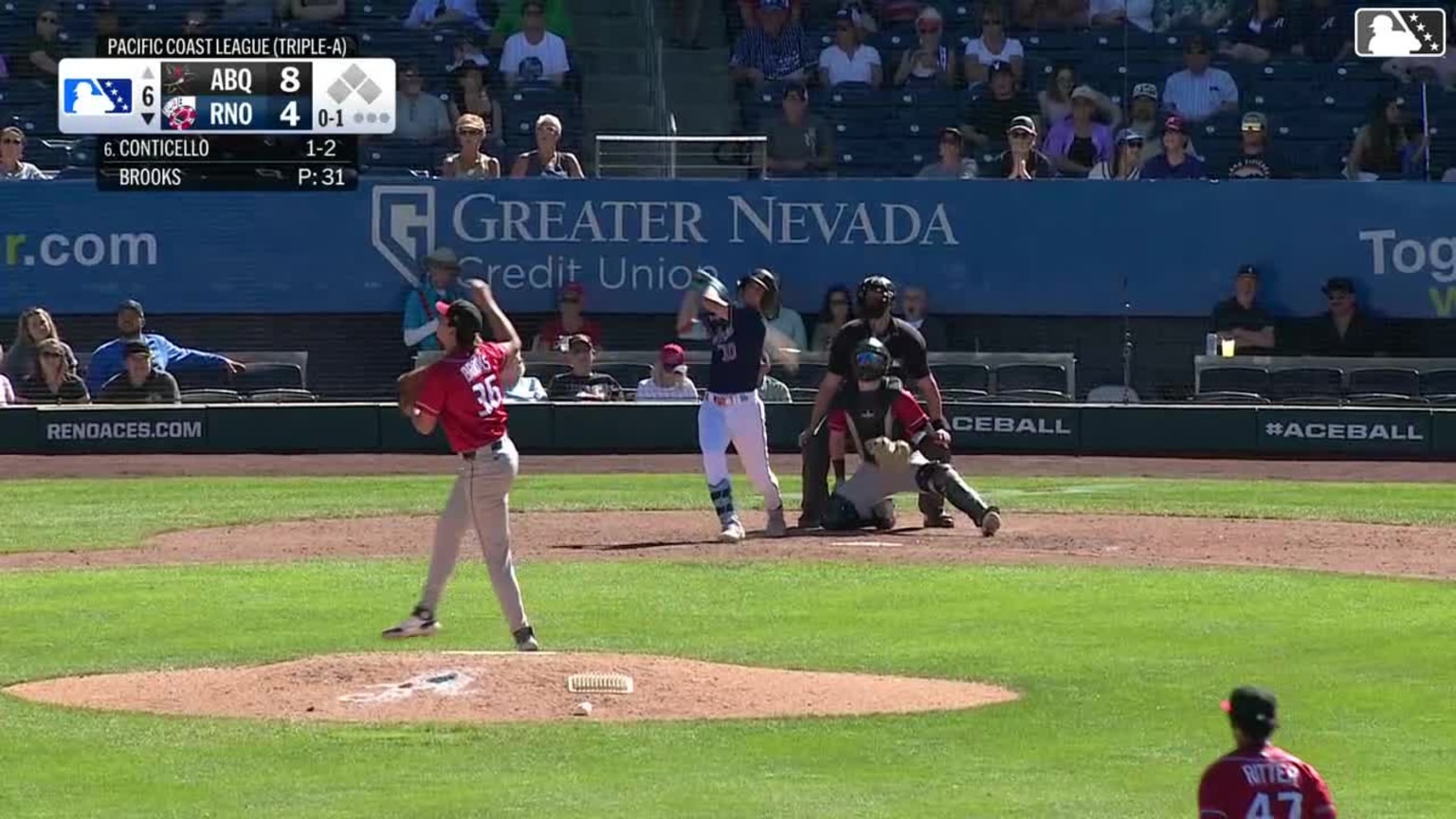 Gavin Conticello homers (8) on a line drive to right center field. | 09 ...