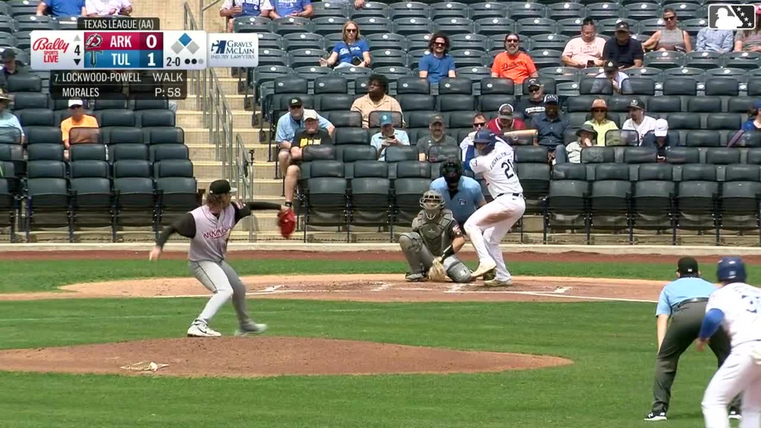 Griffin Lockwood-Powell singles on a line drive to left fielder Blake ...