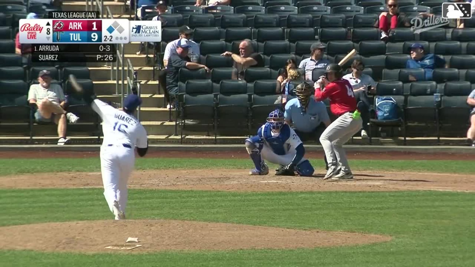 J.T. Arruda out on a sacrifice fly to center fielder Kendall George ...