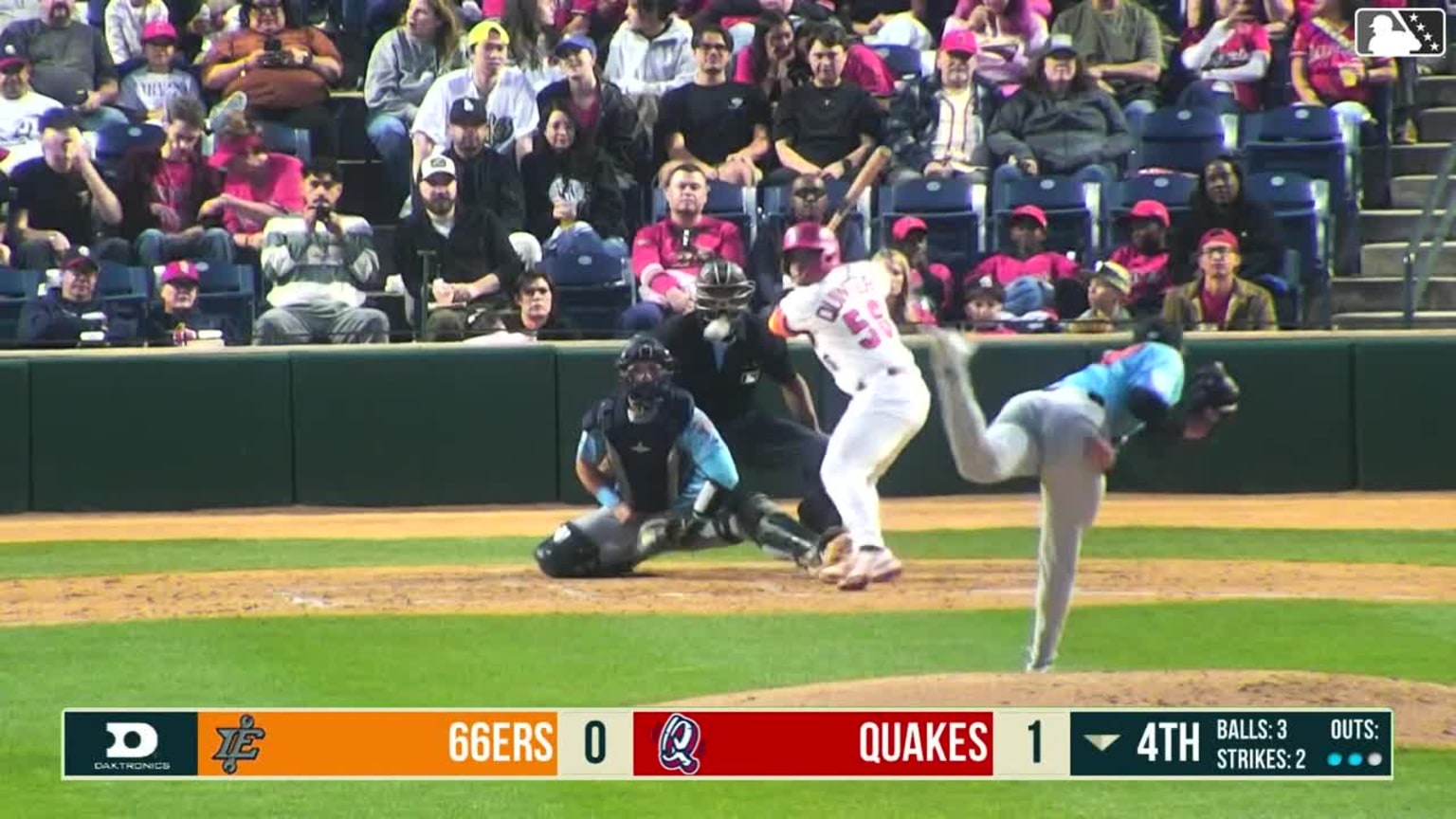 Marlon Quintero singles on a ground ball to right fielder Ryan Picollo ...