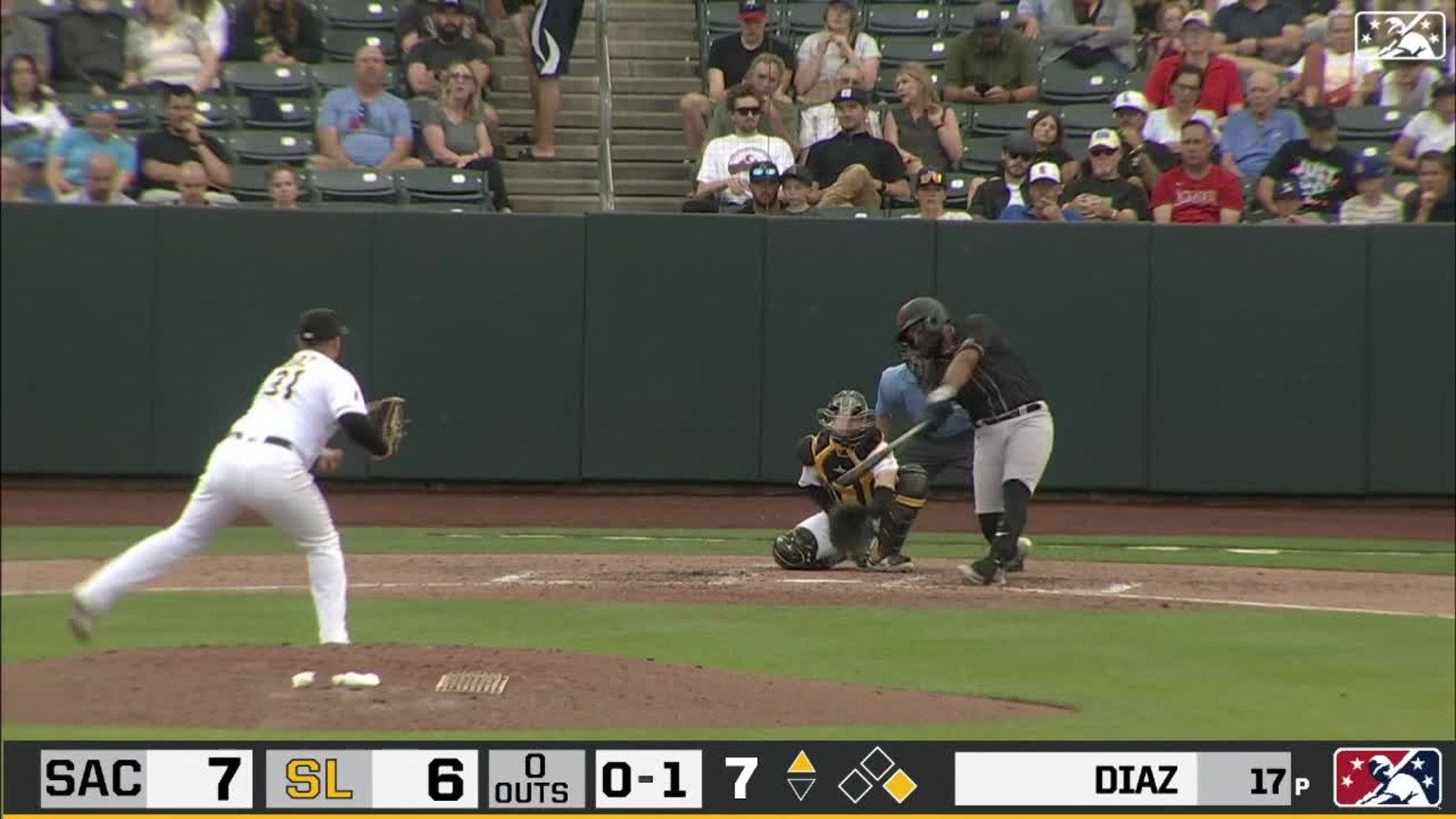 Heliot Ramos' two-run homer 07/07/2023 River Cats