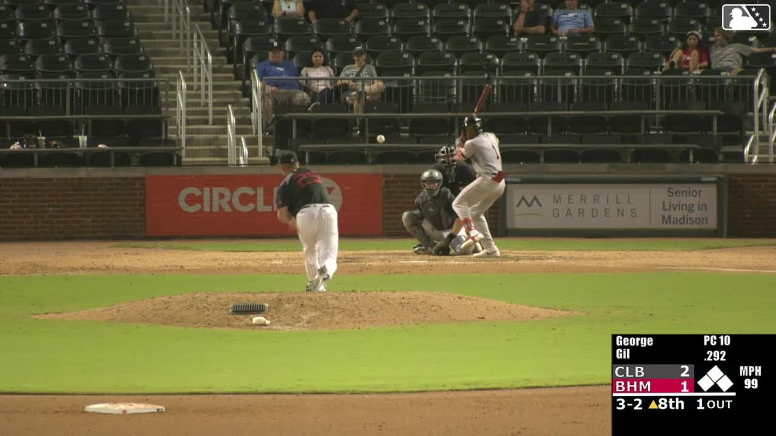 John Gil called out on strikes.