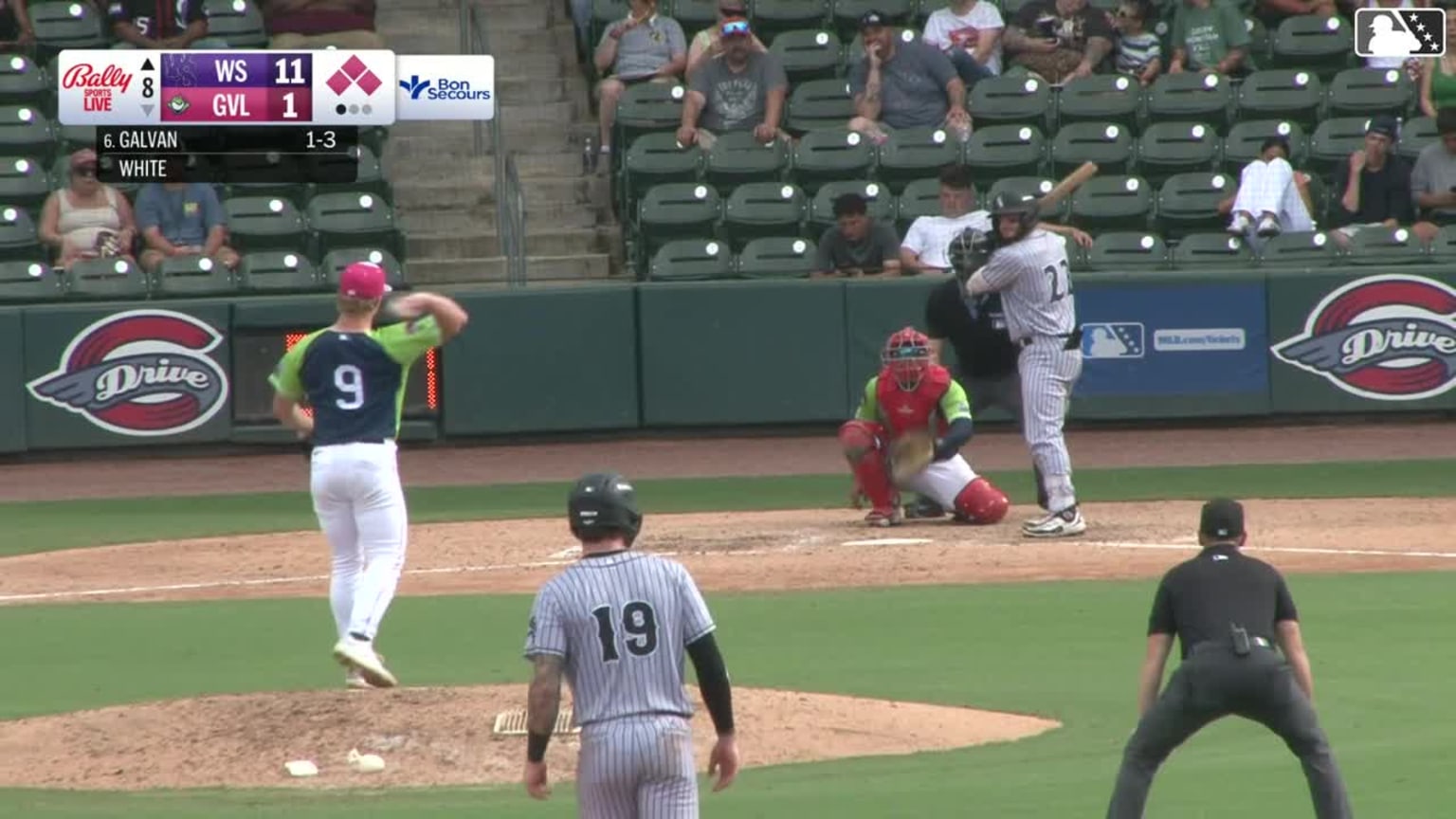 Rylan Galvan singles on a line drive to center fielder Enddy Azocar ...