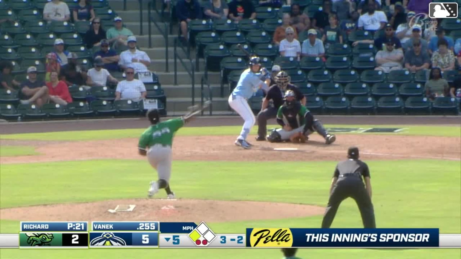 JC Vanek singles on a line drive to right fielder Junior Garcia. Yandel ...