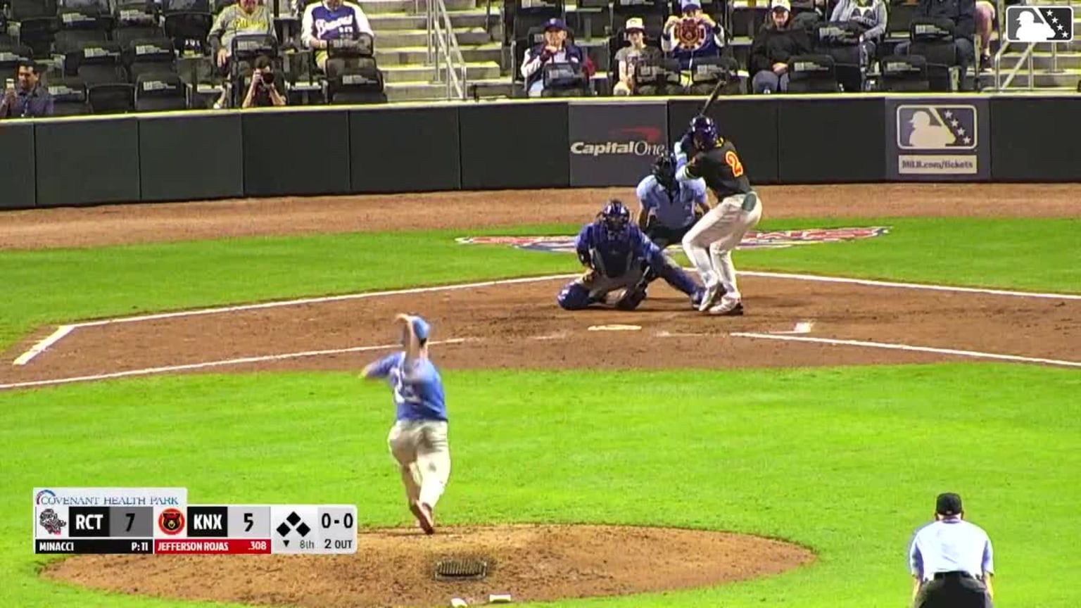 Jefferson Rojas homers (3) on a fly ball to right field. Devin