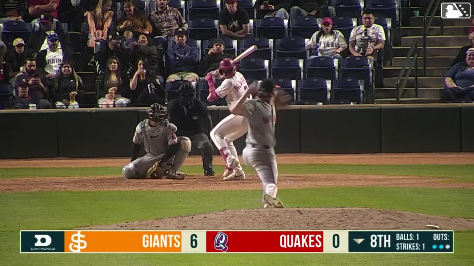Hayden Alvarez homers (2) on a fly ball to left field. Anyelo Marquez ...