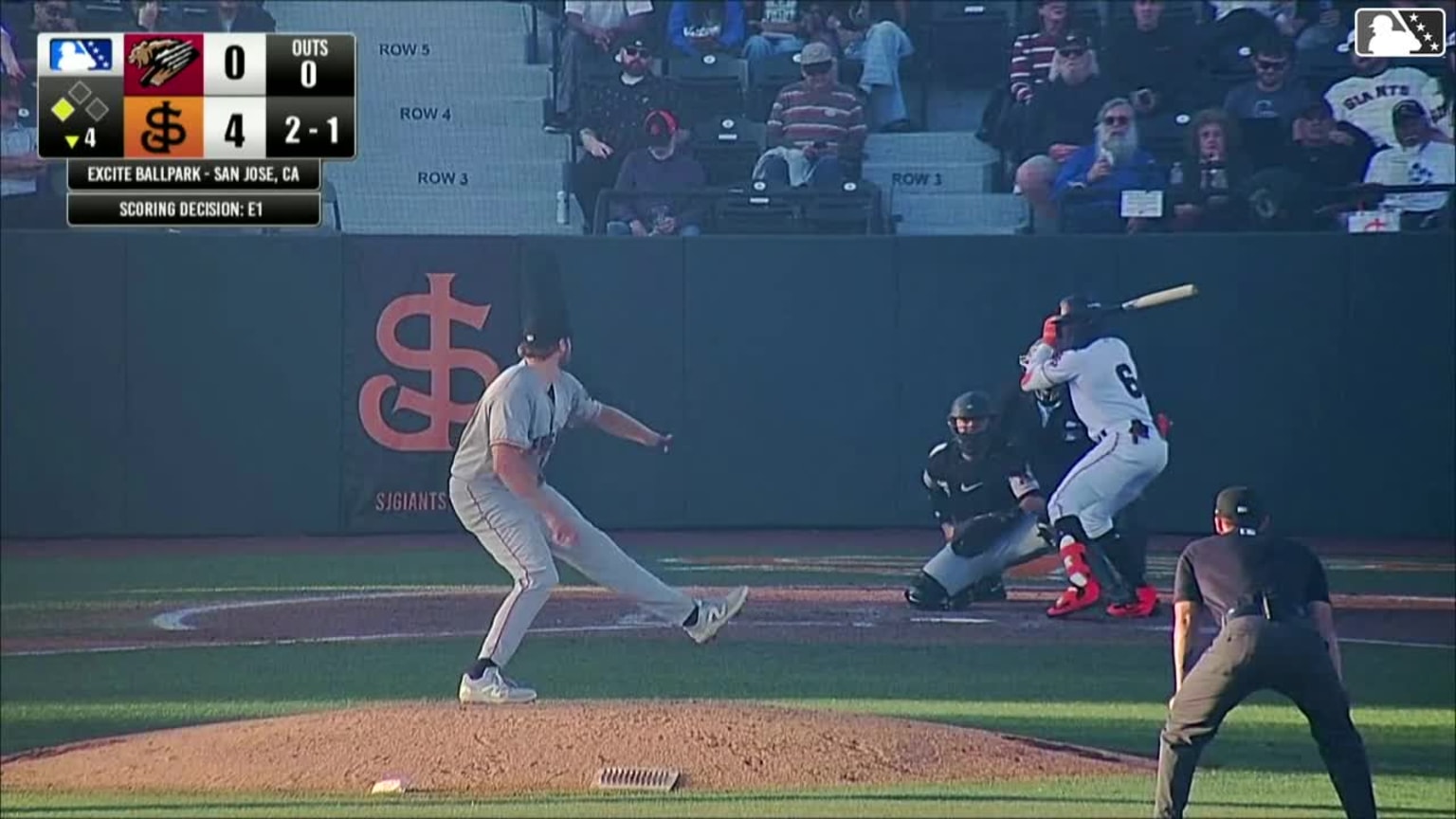 Dario Reynoso homers (3) on a fly ball to left field. Lorenzo Meola ...