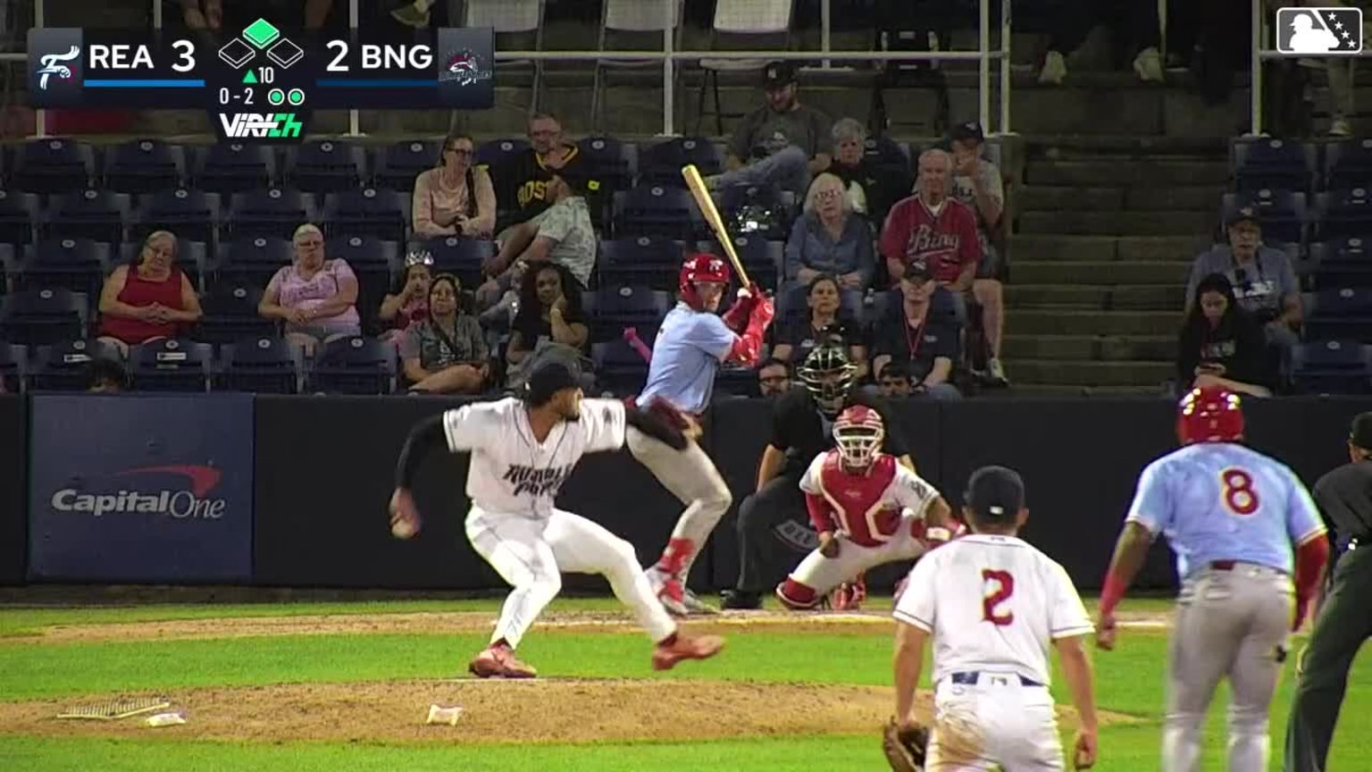 Kehden Hettiger singles on a line drive to center fielder Eli Serrano III. Dylan Campbell scores.