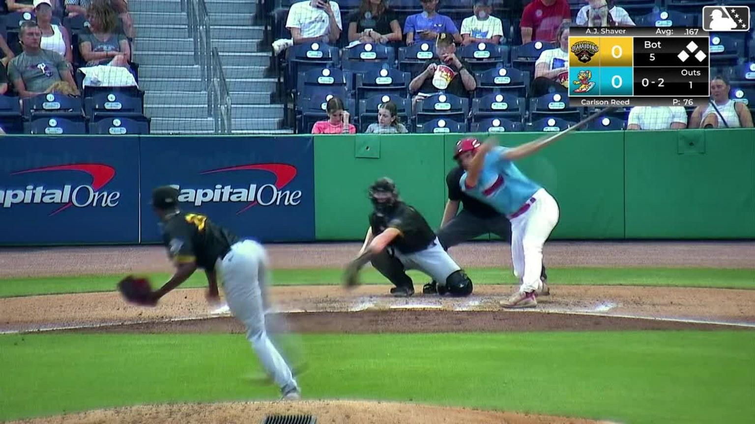 Carlson Reed picks up his fifth strikeout | 04/27/2024 | Marauders