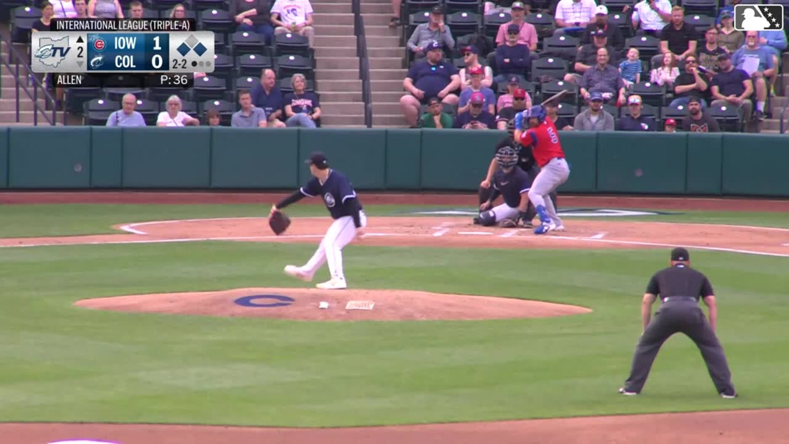 Casey Opitz singles on a fly ball to right fielder Stuart Fairchild ...