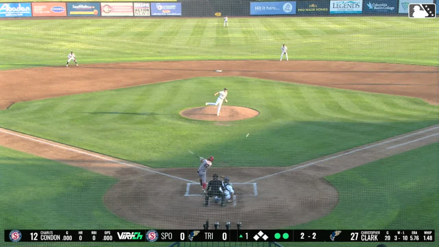 Charlie Condon singles for first professional hit | 08/08/2024 | Indians
