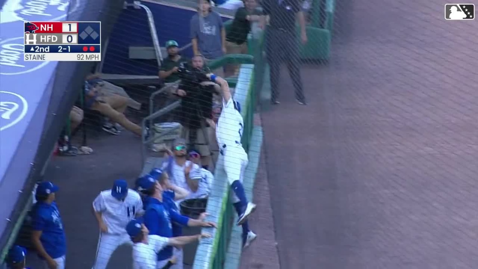 Kyle Karros' terrific catch in foul territory | 06/29/2025 | Yard Goats