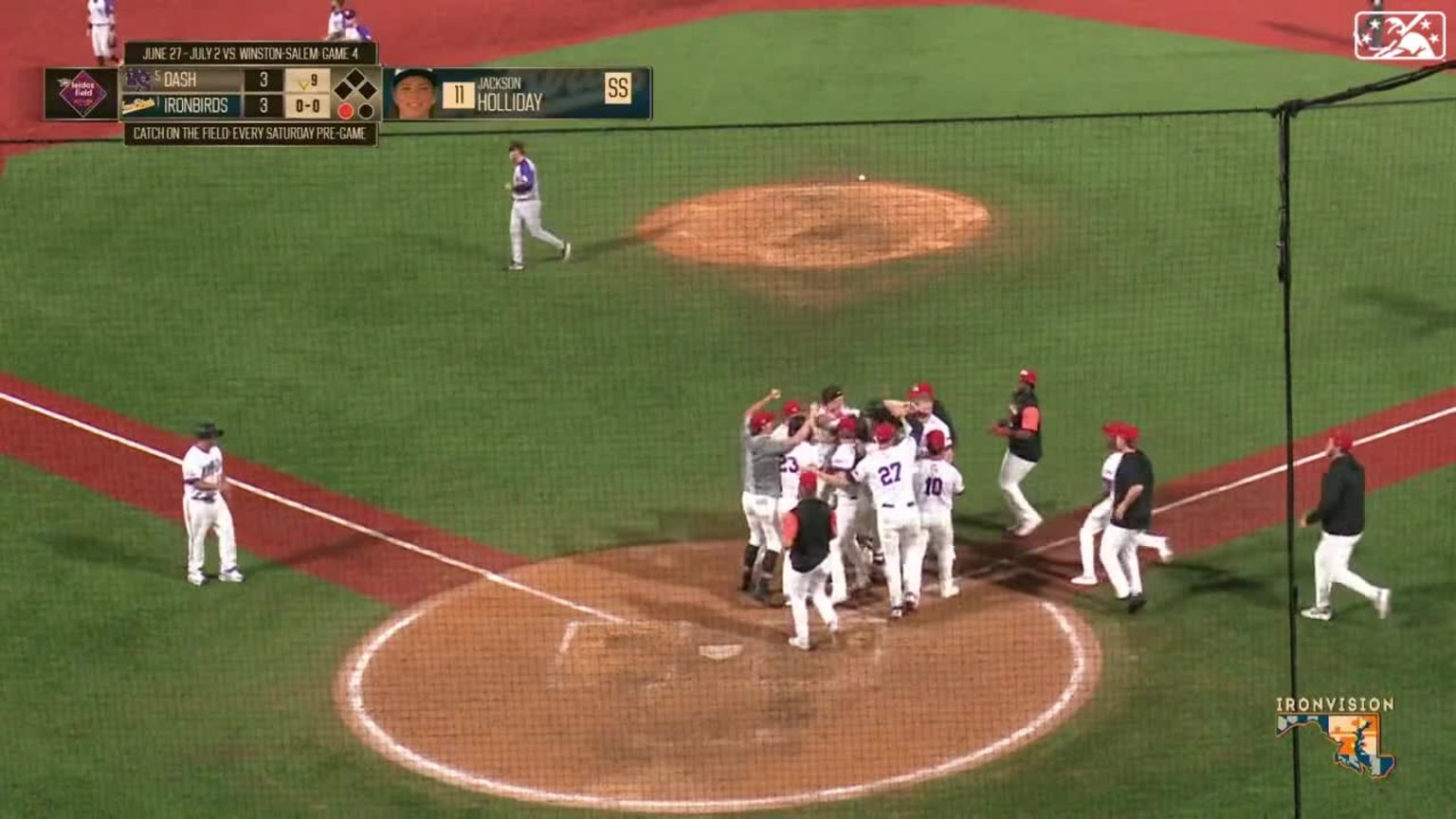 Jackson Holliday's walkoff homer 07/01/2023 IronBirds