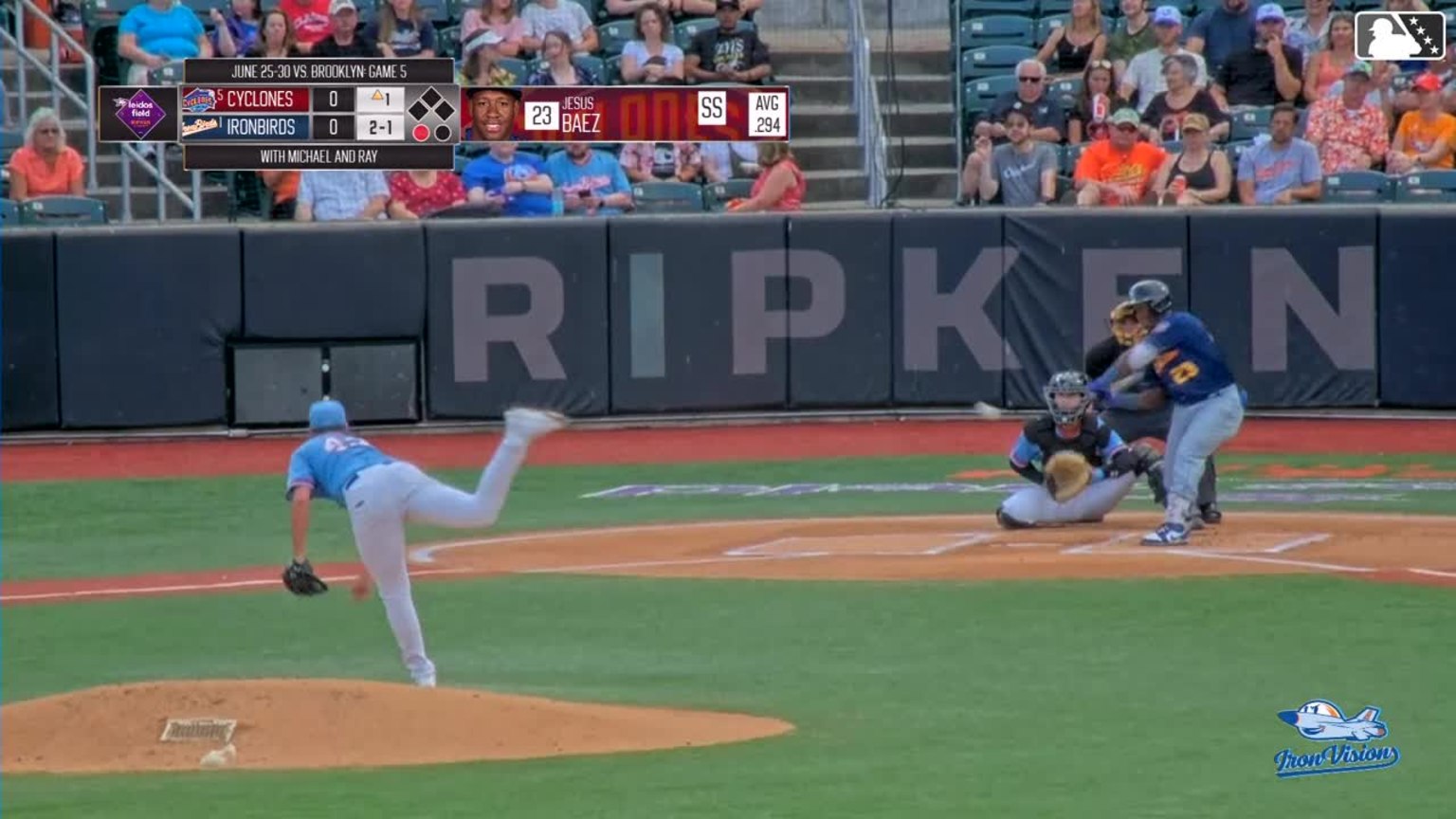 Jesus Baez hits 11th homer of the season 06/30/2024 Cyclones