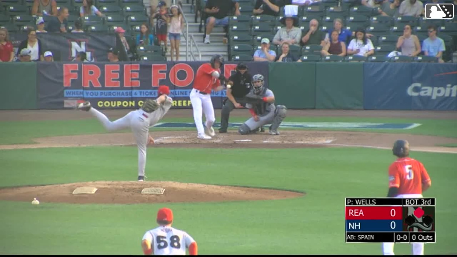 Garrett Spain crushes a tworun home run 06/18/2024