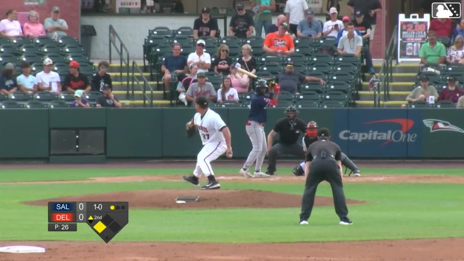 Skylar King singles on a line drive to right fielder Ty Head. Josue Brito scores.
