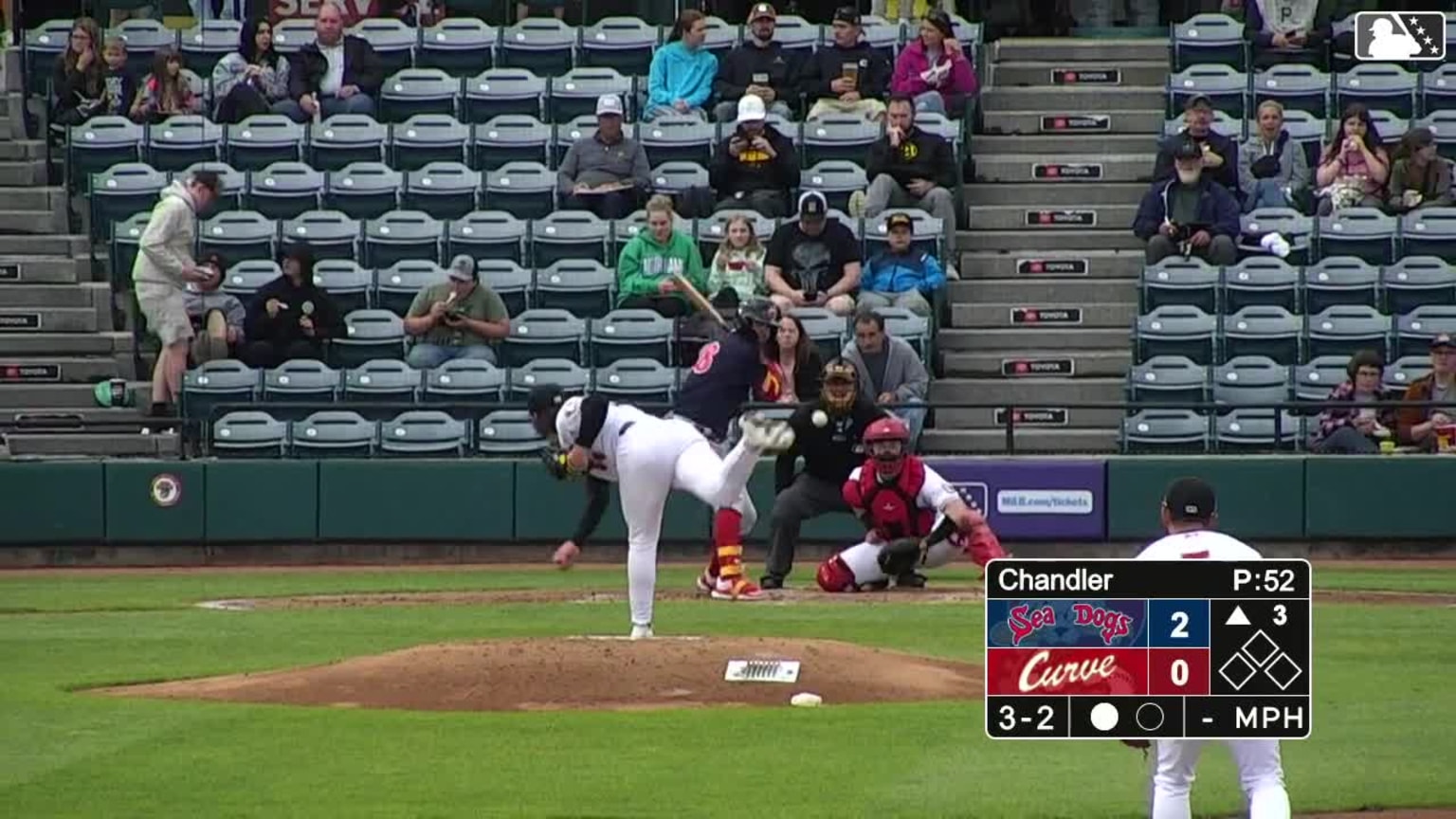 Bubba Chandler's third strikeout vs. Portland 05/30/2024 Trash Pandas
