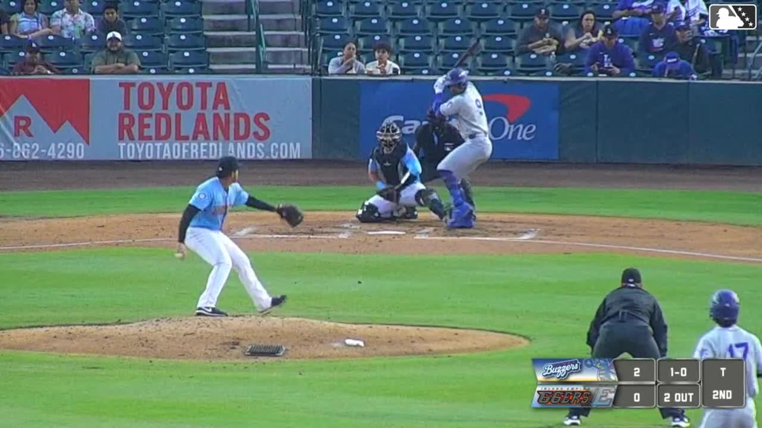 Joendry Vargas singles on a ground ball to third baseman Ricardo Cova ...