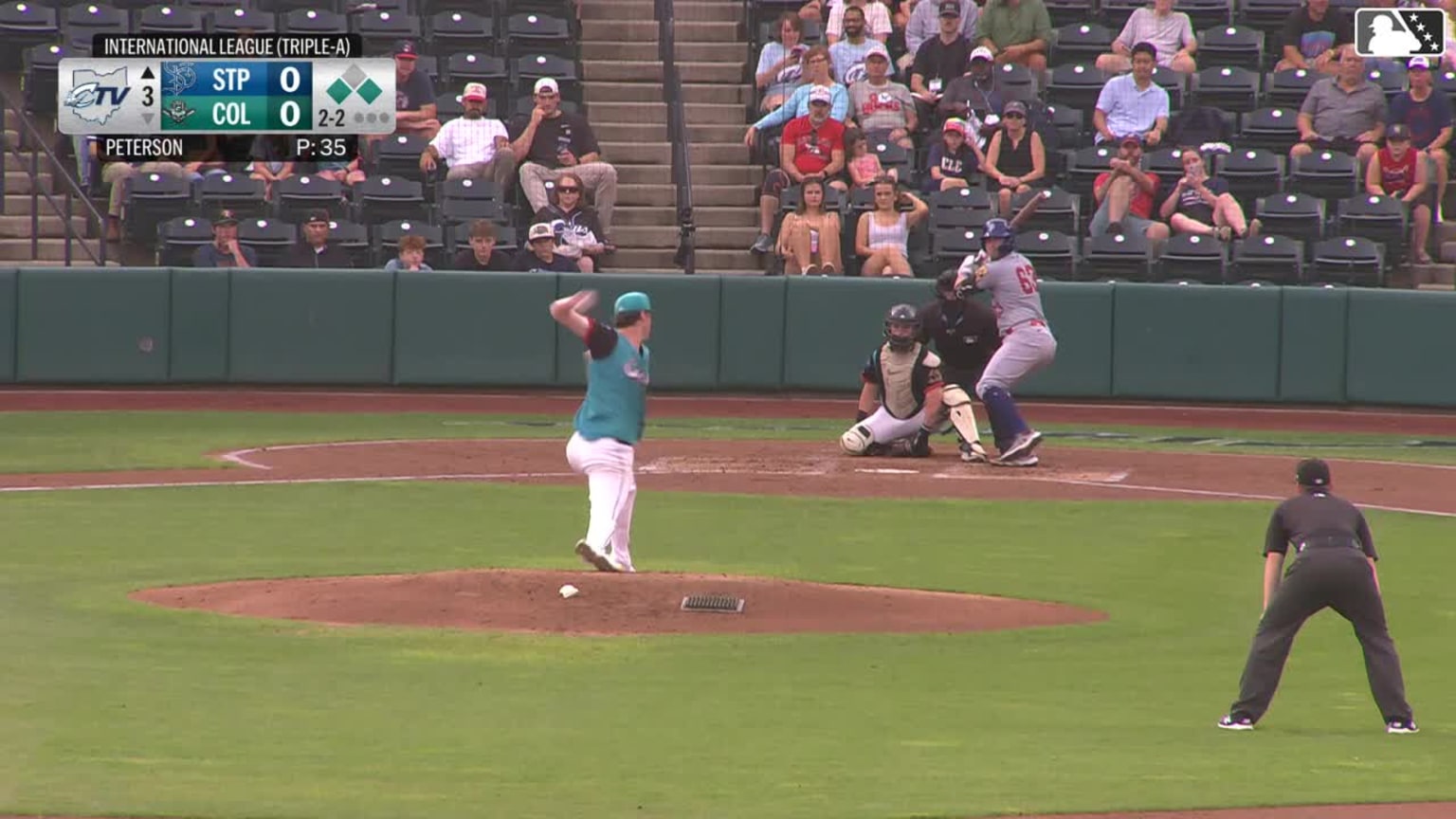 Ian Daugherty singles on a line drive to left fielder Alfonsin Rosario ...