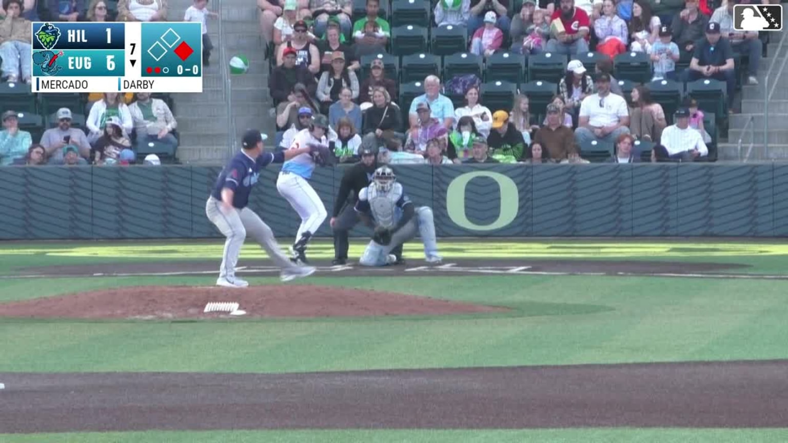 Zander Darby homers (1) on a fly ball to right center field. Onil Perez ...