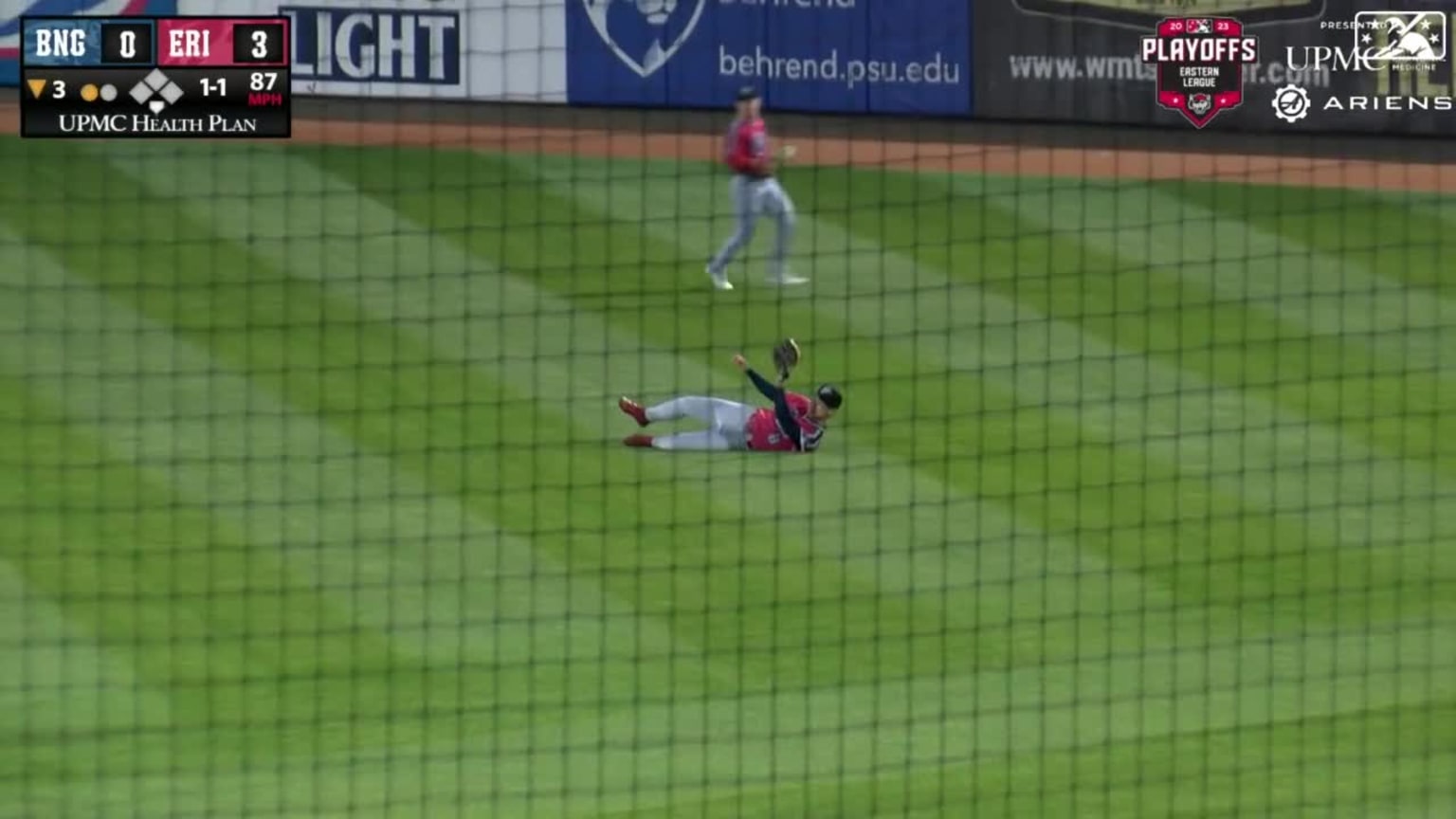 Rowdey Jordan's sliding catch | 09/27/2023 | Rumble Ponies