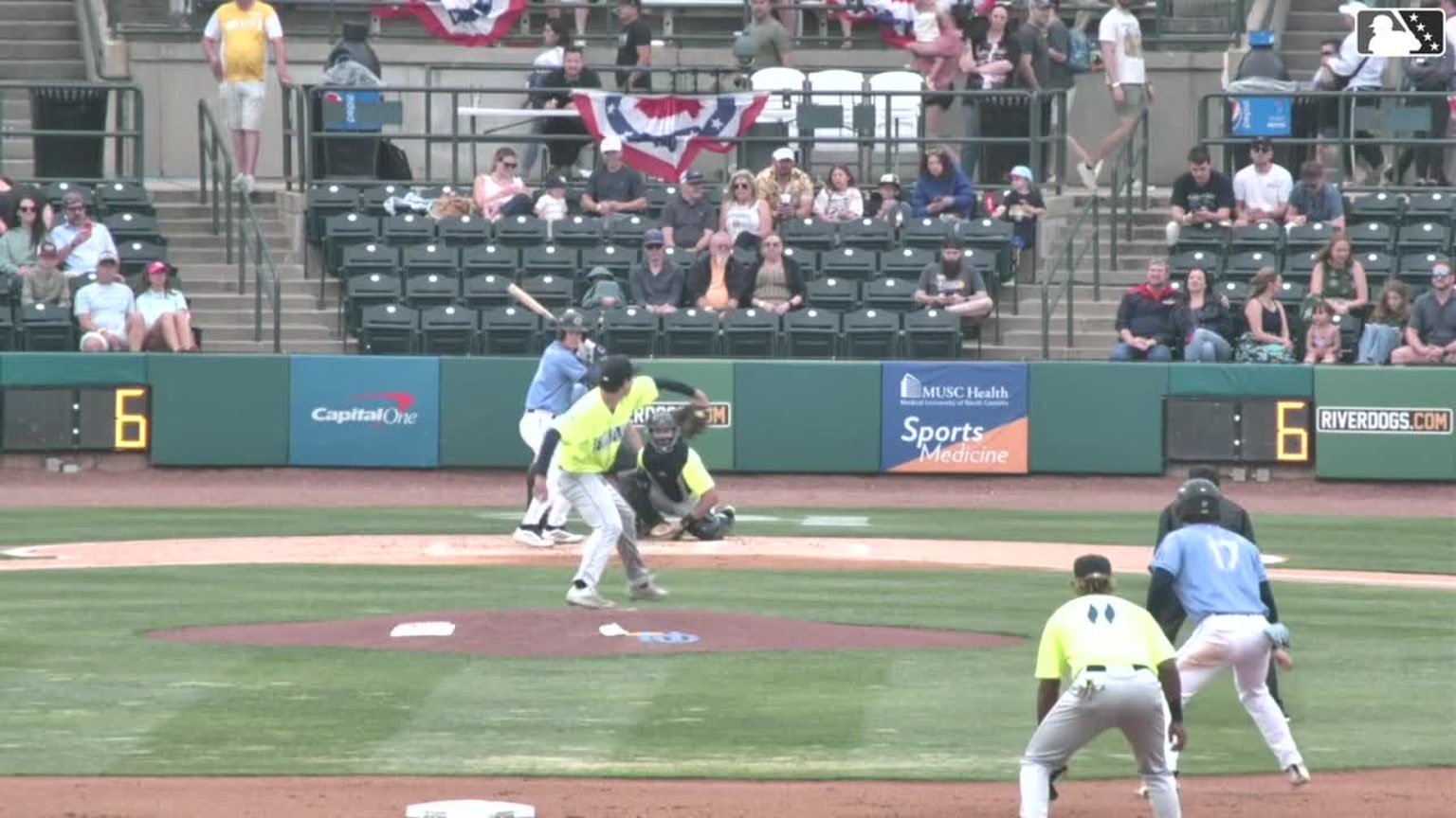 Cooper Flemming homers (2) on a fly ball to right center field. Caden ...