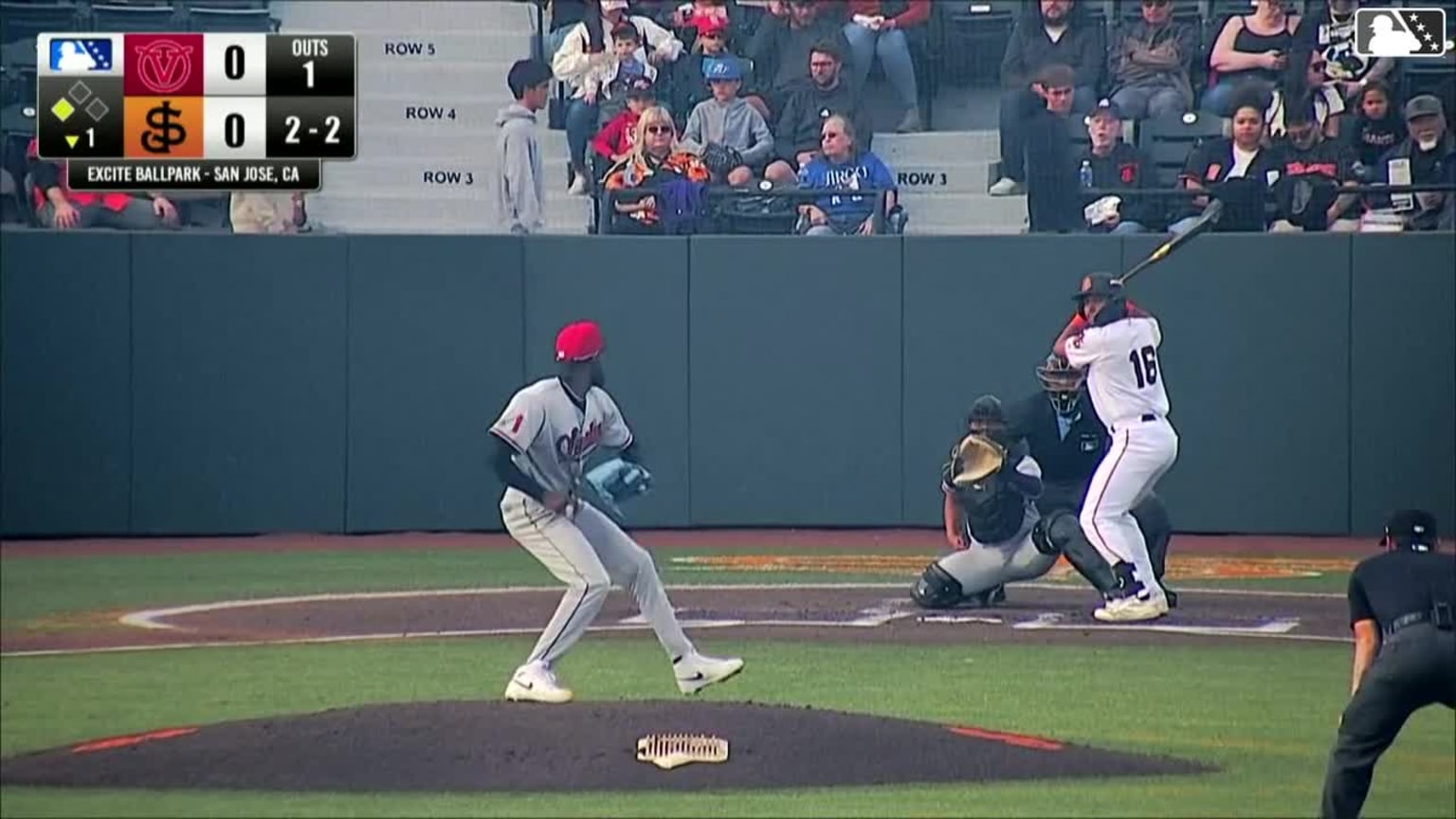 Damian Bravo out on a sacrifice fly to left fielder Abdias De La Cruz ...