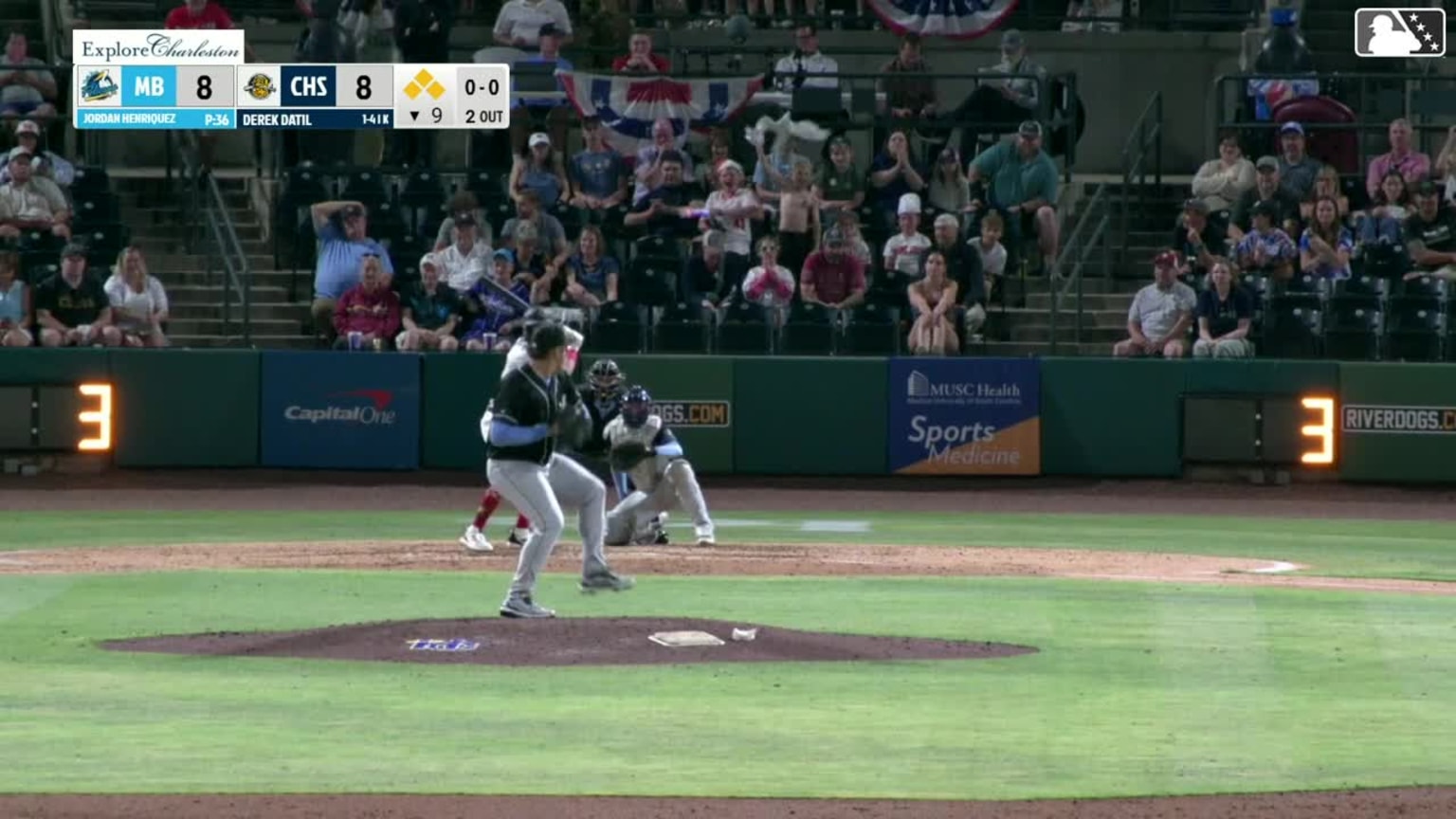 Derek Datil singles on a line drive to left fielder Edward Vargas ...