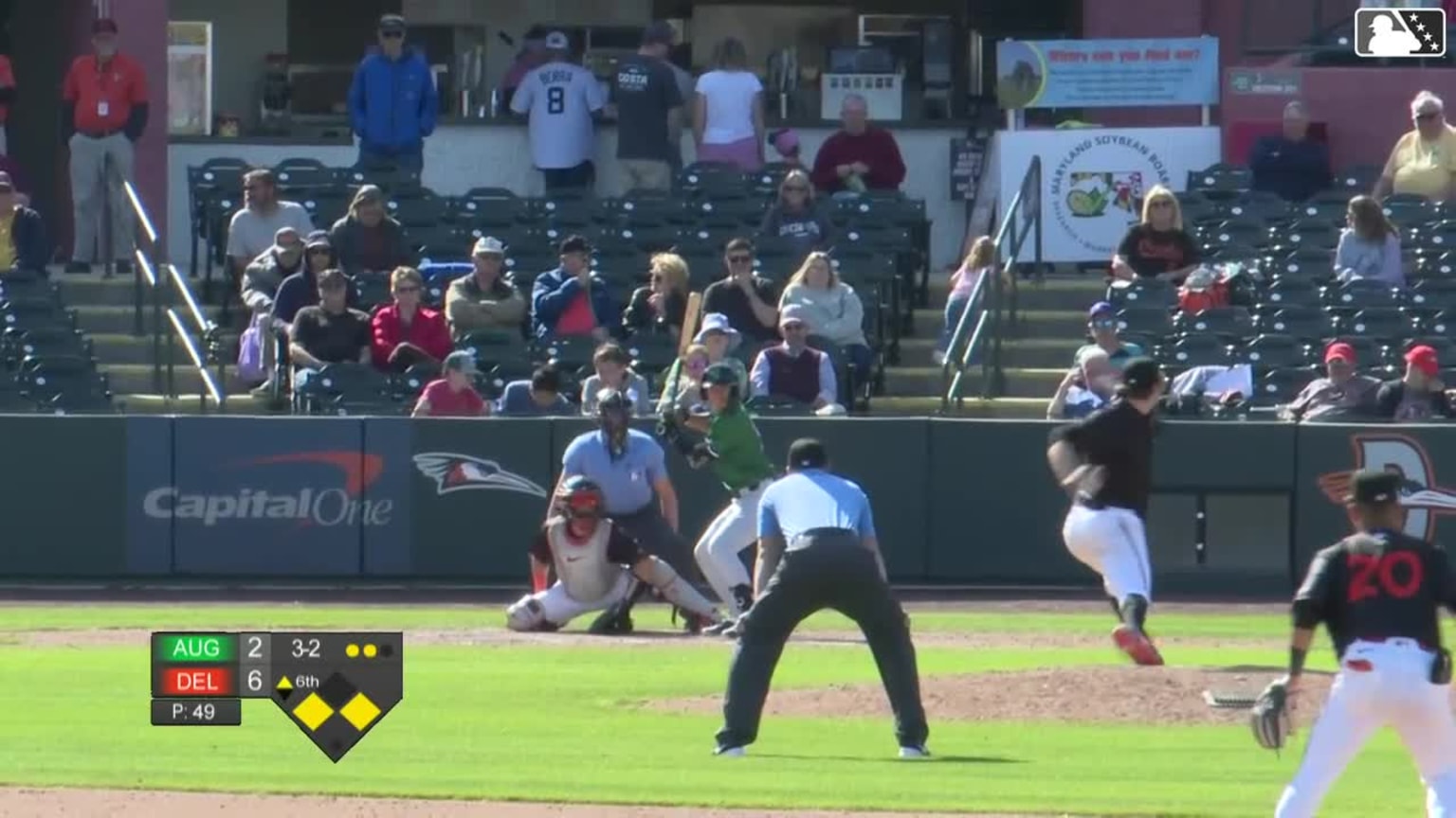 Tate Southisene triples (1) on a sharp line drive to center fielder ...