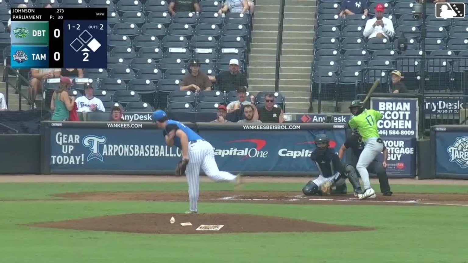 Sherman Johnson homers (1) on a fly ball to left center field. Ichiro ...