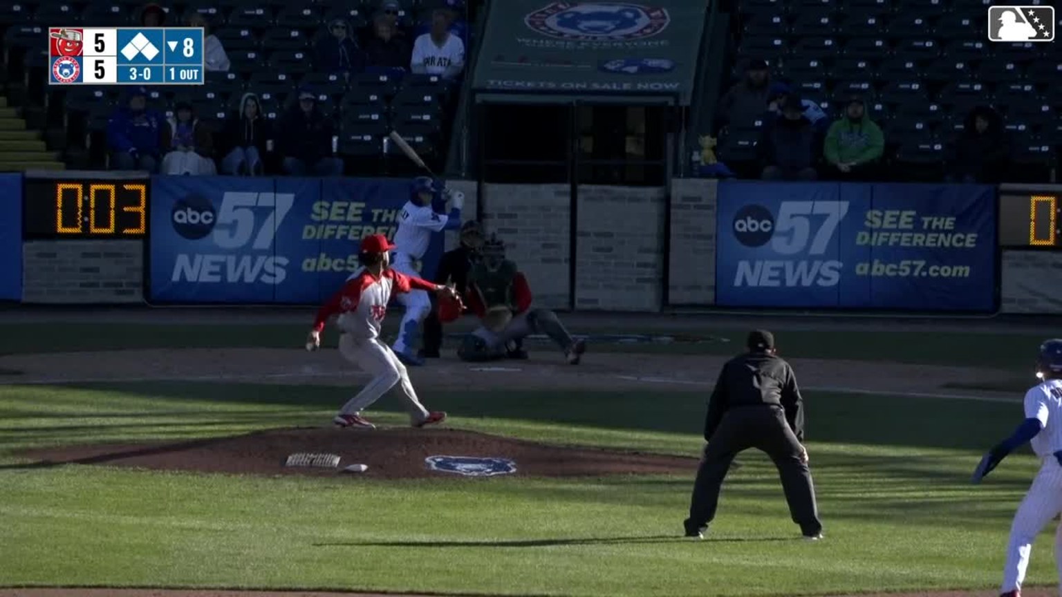 Kane Kepley walks. Matt Halbach scores. Drew Bowser to 3rd. Justin ...