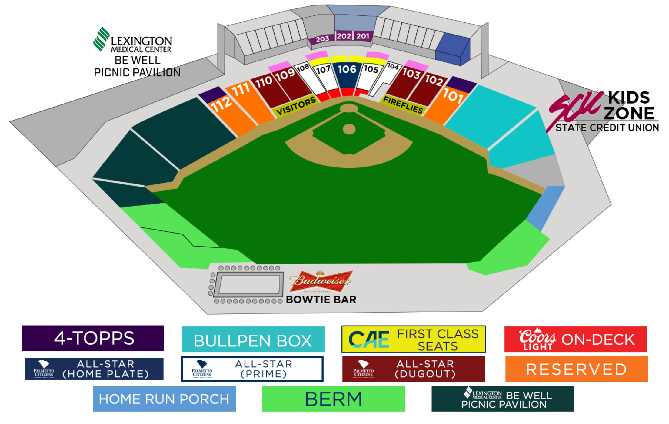 Segra Park Seating Chart Fireflies