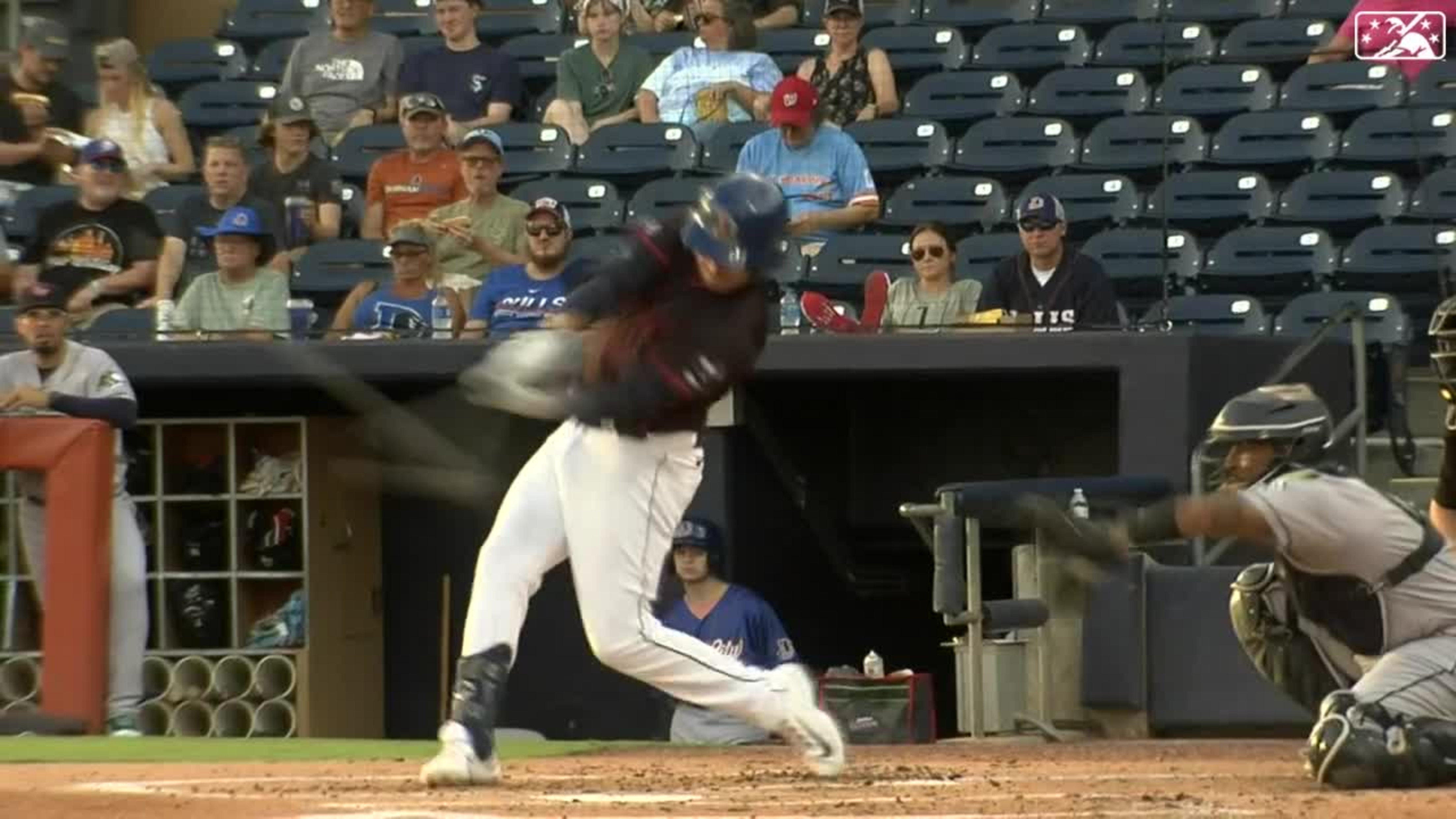 Justin Crawford's first hit, 08/17/2023