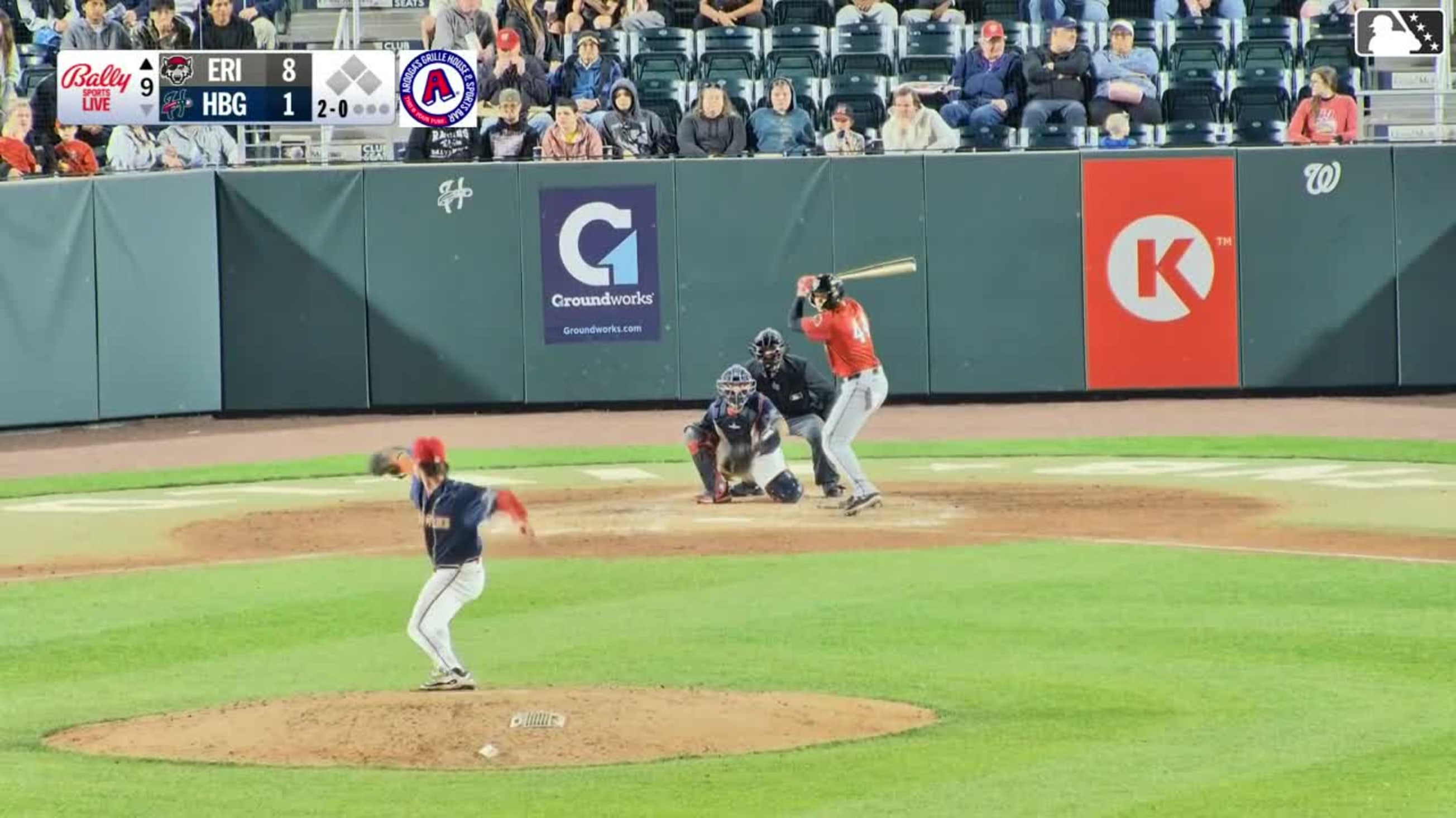 Thayron Liranzo homers (1) on a fly ball to left field. | 05/09