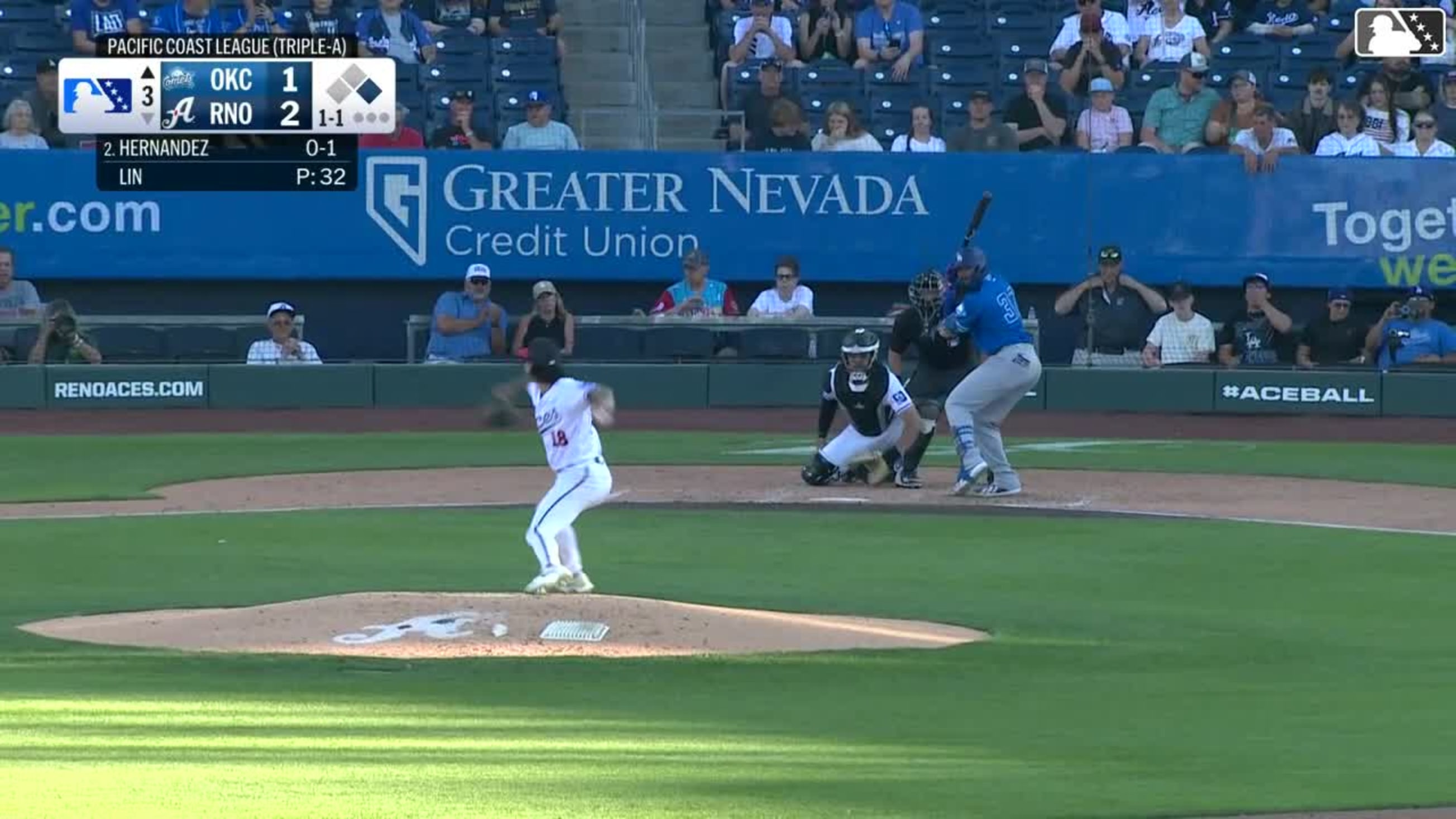 Teoscar Hernández homers (2) on a fly ball to left center field