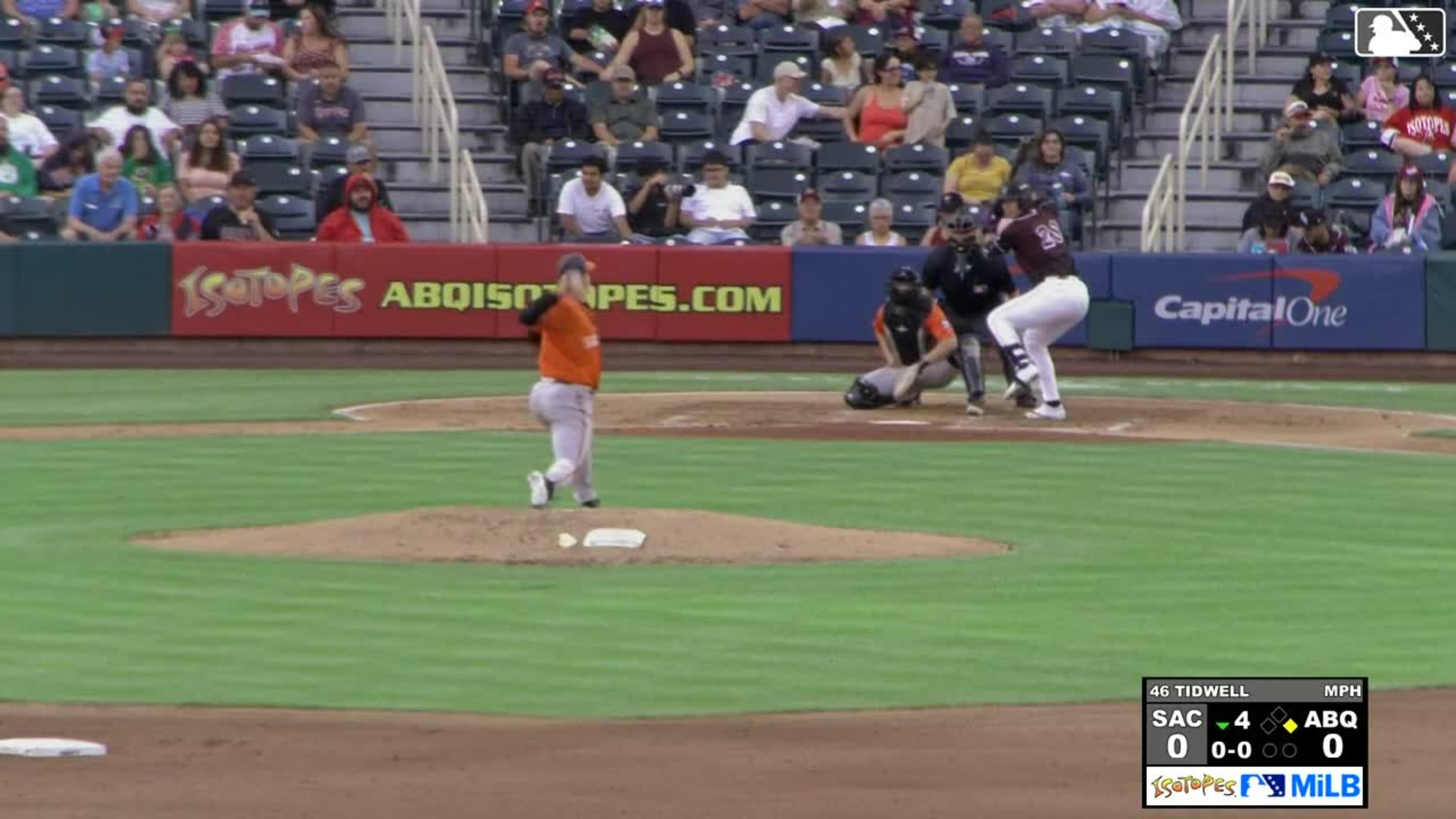 Jordan Beck homers (4) on a fly ball to right center field. Zac