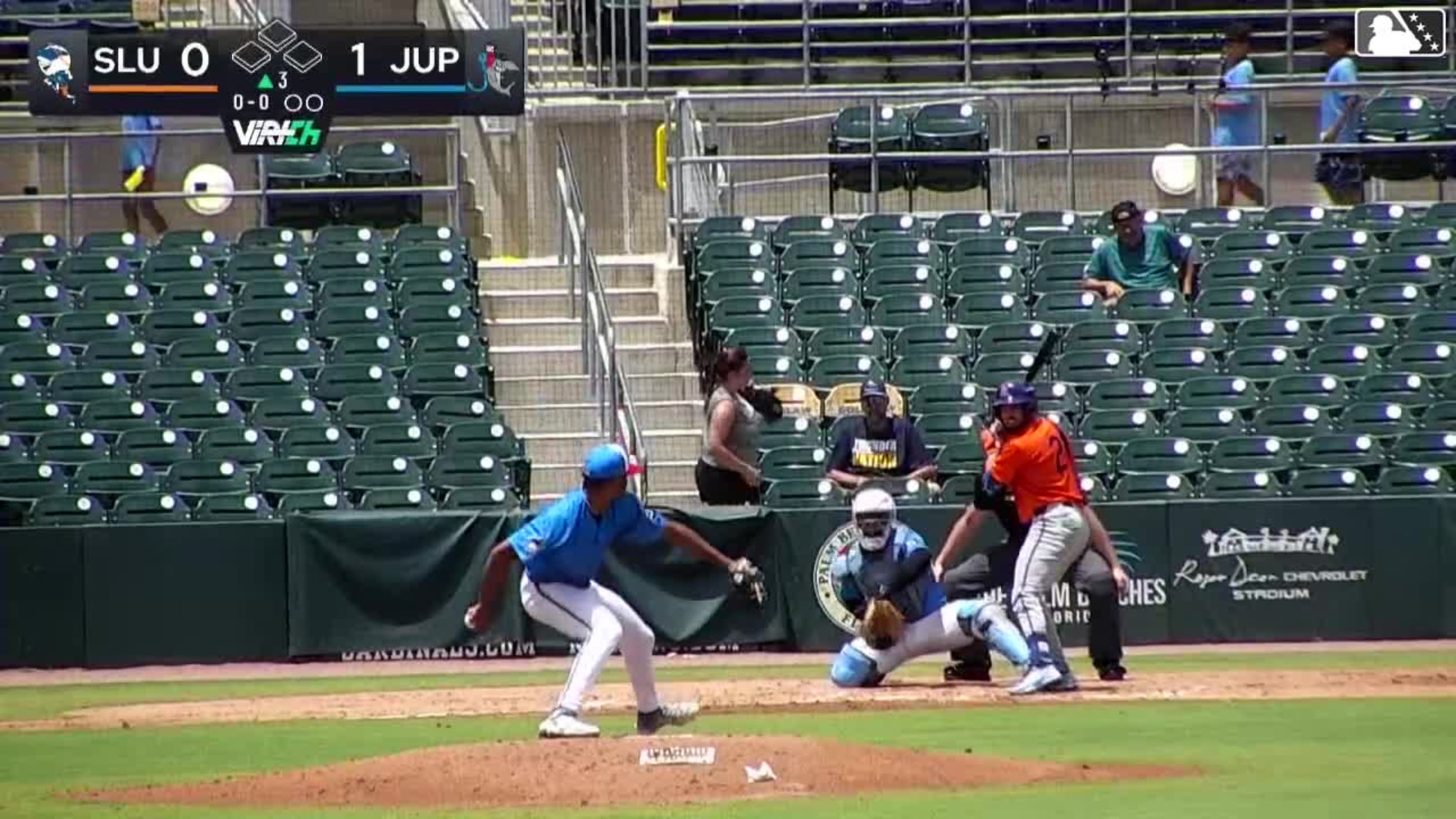 Antonio Jimenez homers (5) on a fly ball to left field. Jack