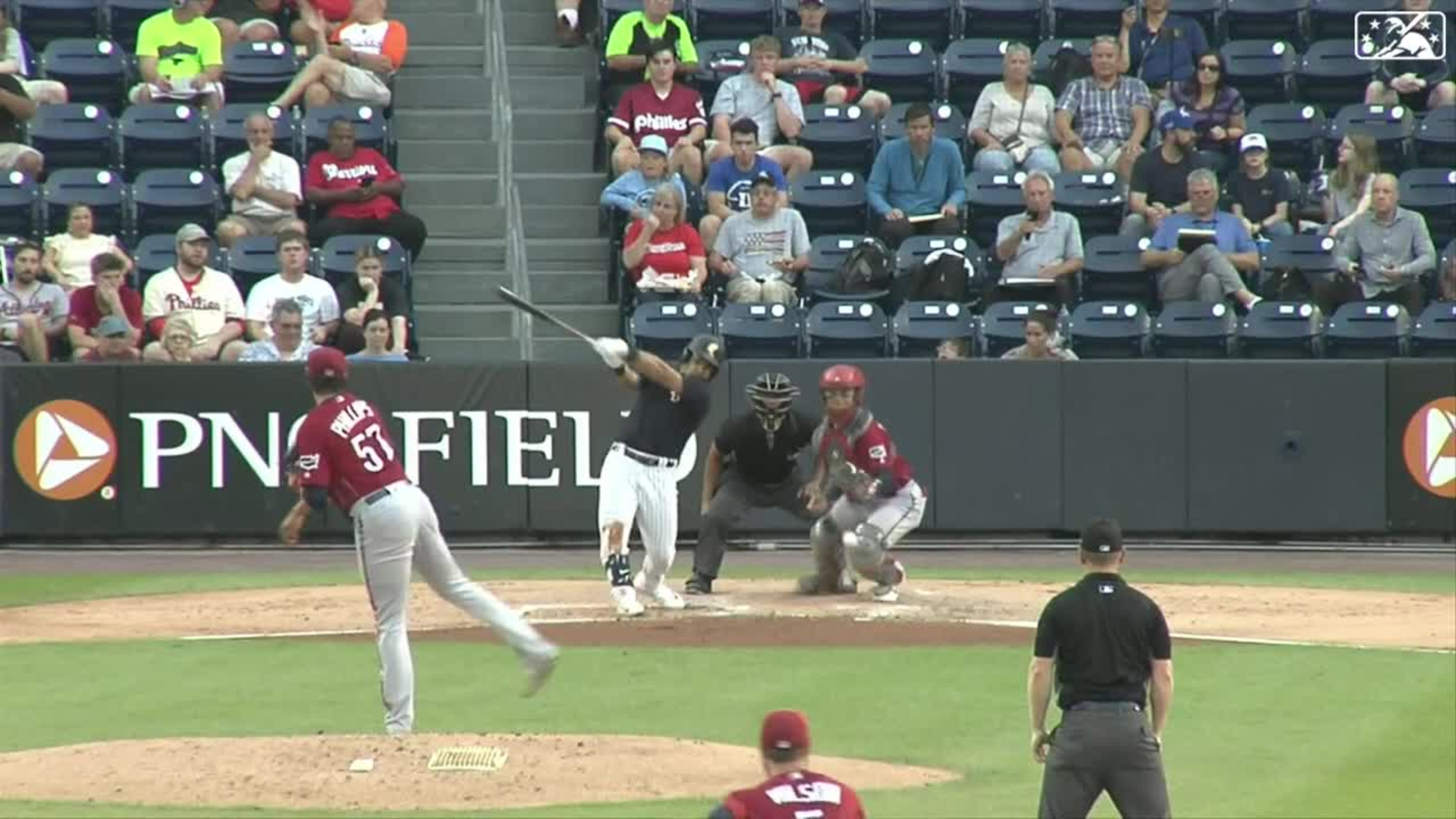 SWB RailRiders on Instagram: Trademark It: First Pitch Flo ™️ Estevan  Florial hits his team-leading 26th home run on the first pitch of the night  in Columbus! Blue Moon Home Run presented