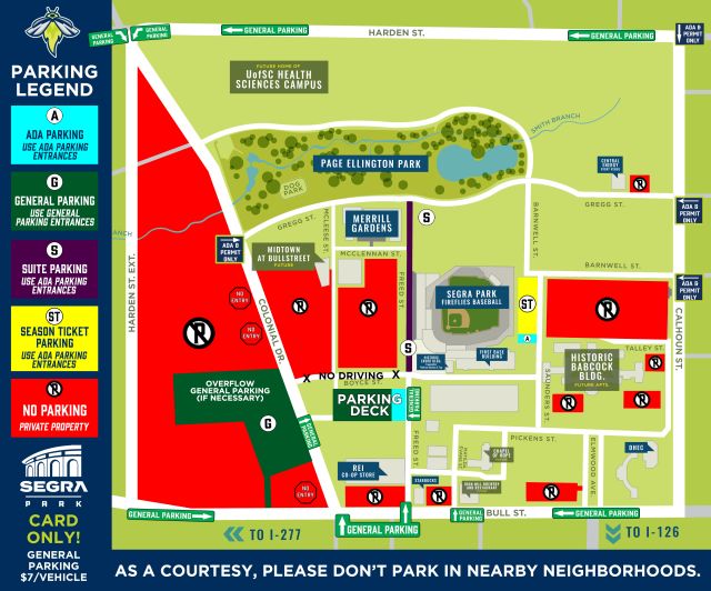 Segra Park Parking Information | Fireflies