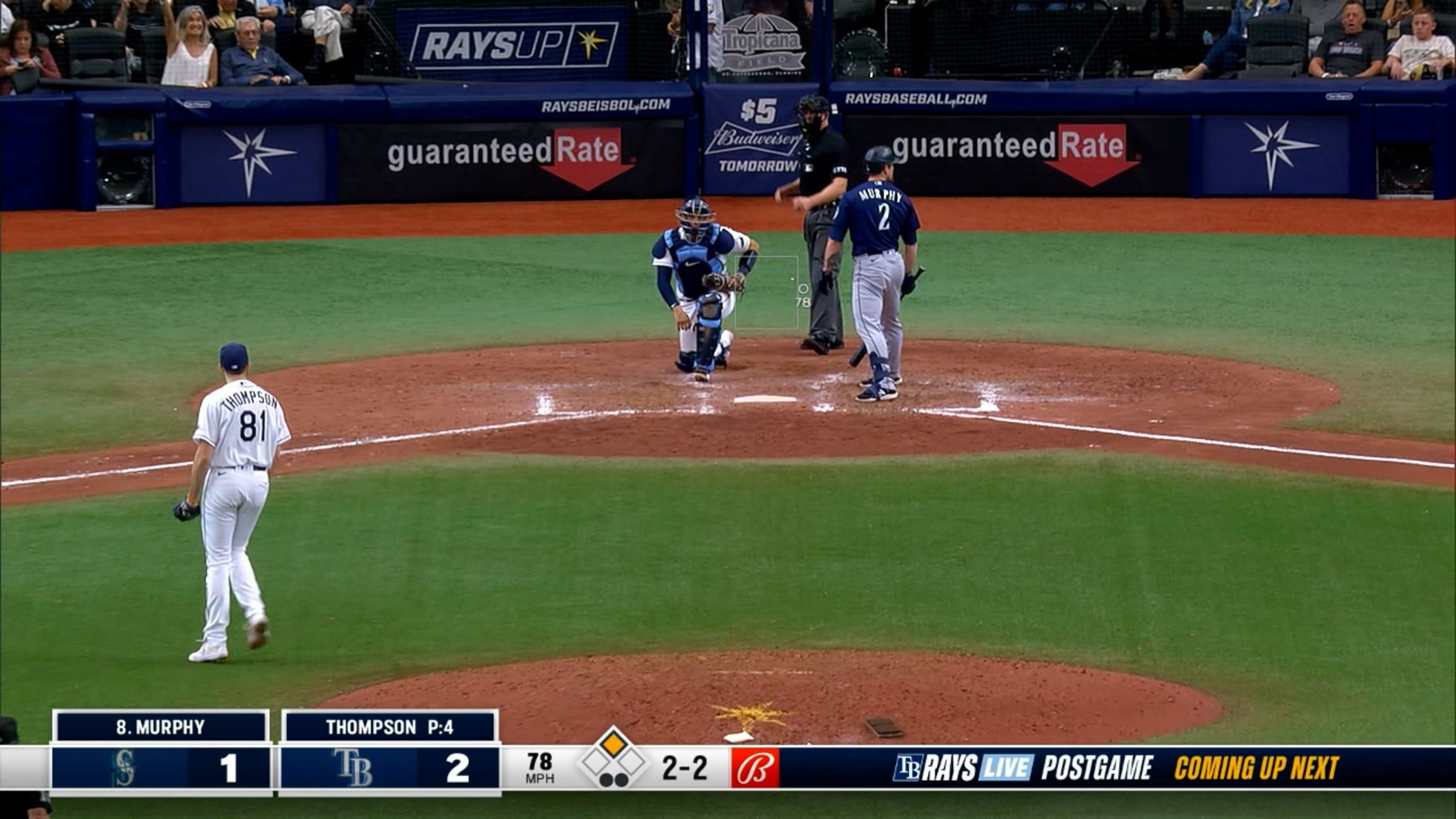 ST. PETERSBURG, FL - APR 23: Tampa Bay Rays outfielder Brett Phillips (35)  at bat during the MLB regular season game between the Boston Red Sox and  the Tampa Bay Rays on